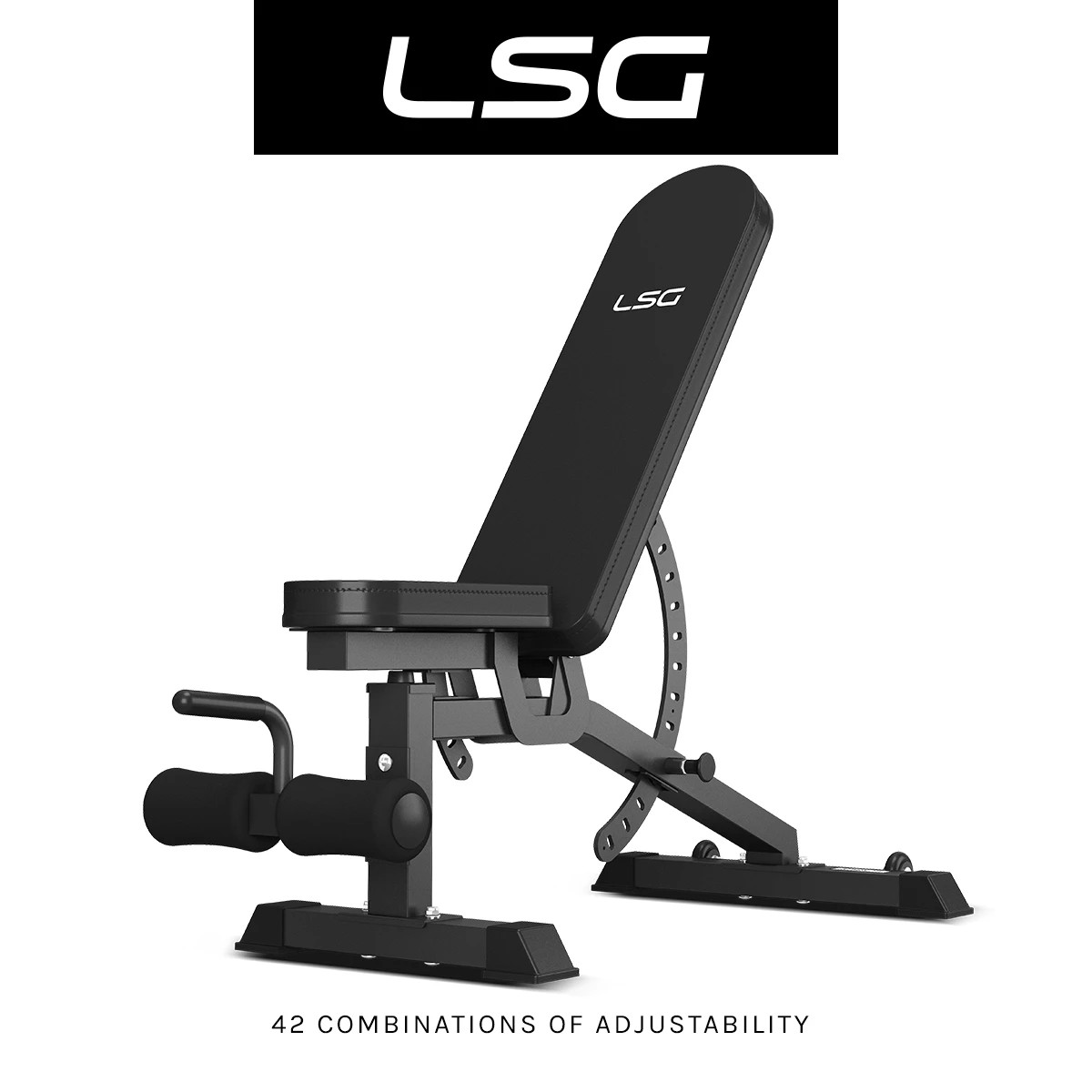 2 LSG GBN-006 14 Level FID Bench (Flat, Incline, Decline) - Black, 2 of 7
