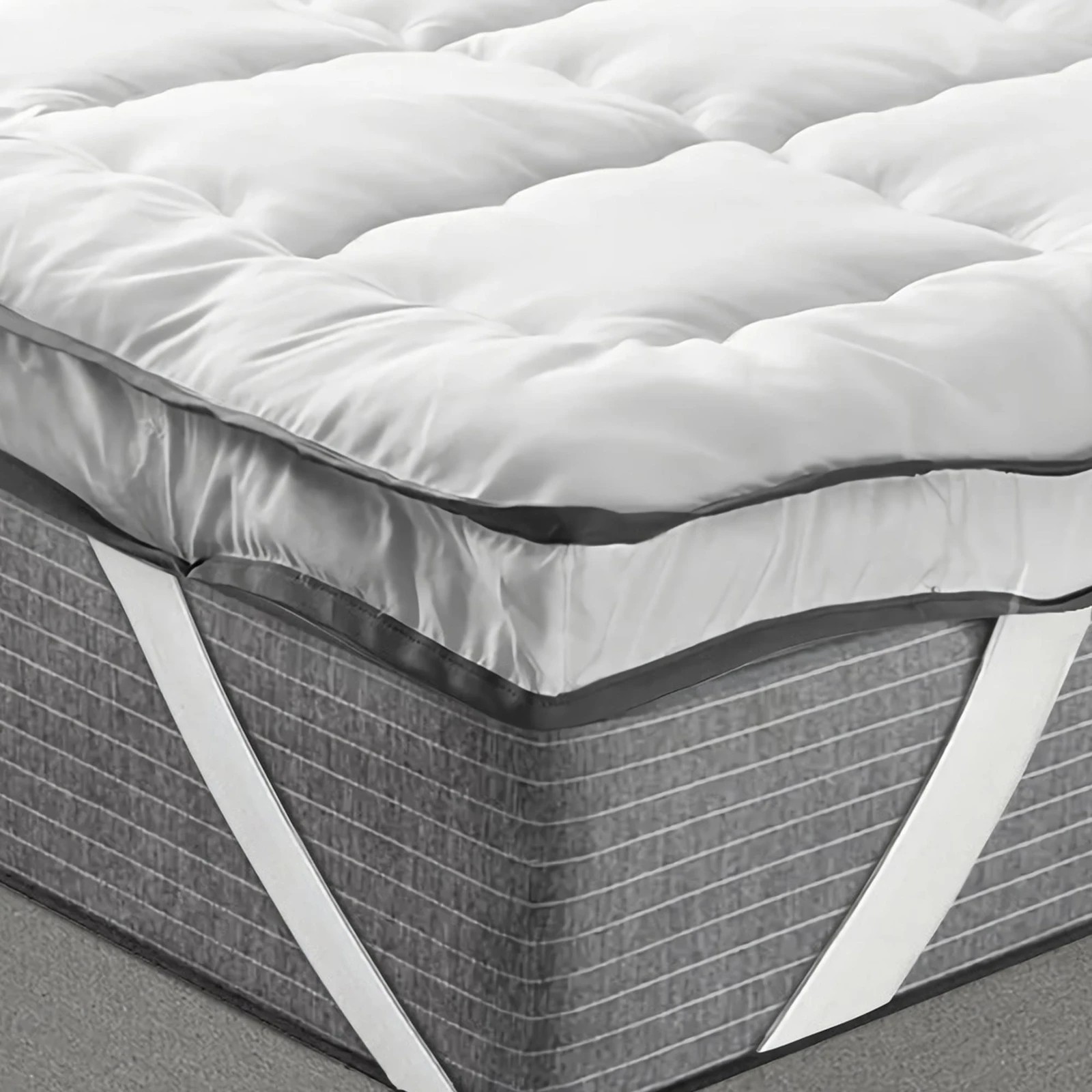 6 Starry Eucalypt Mattress Topper Pillowtop Luxury Bedding Mat Cover 9cm - Double Bed, 6 of 6