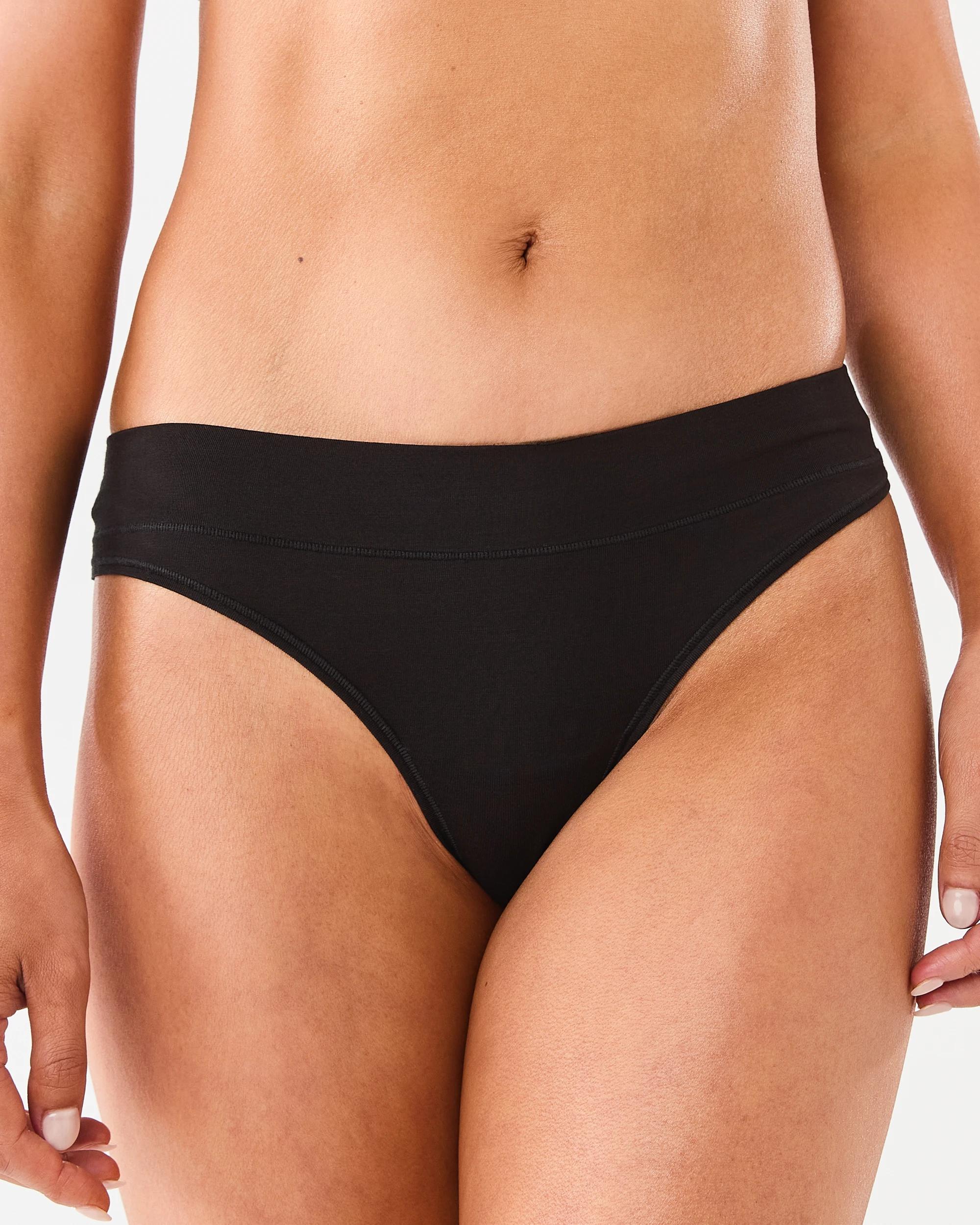 4 3 Pack Bamboo Blend G-String Briefs BLACK, 4 of 7