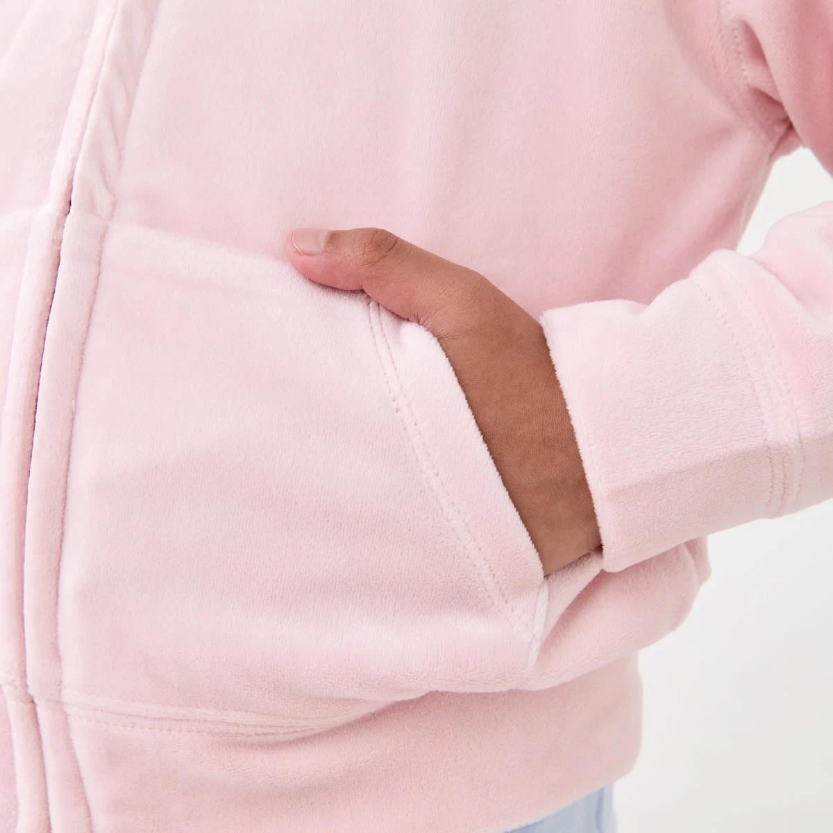6 Velour Zip Through Sweatshirt Heart, 6 of 10