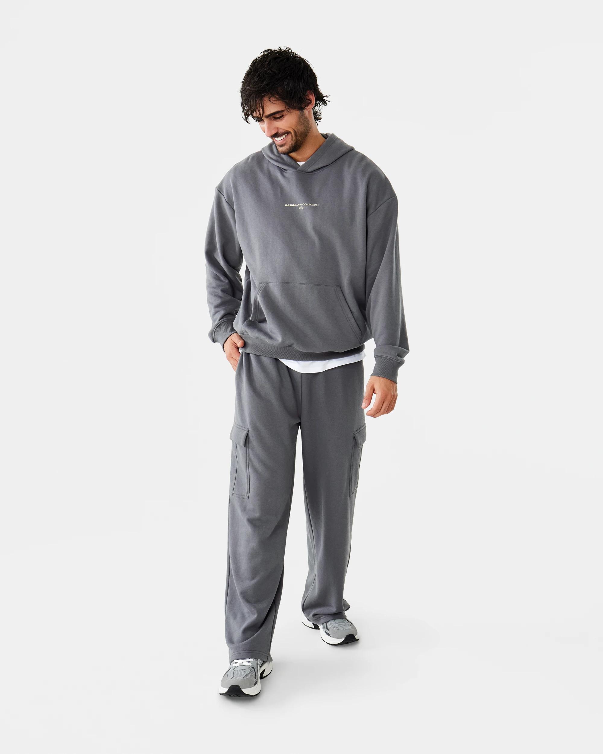 2 Terry Cargo Trackpants Gry Seal, 2 of 7