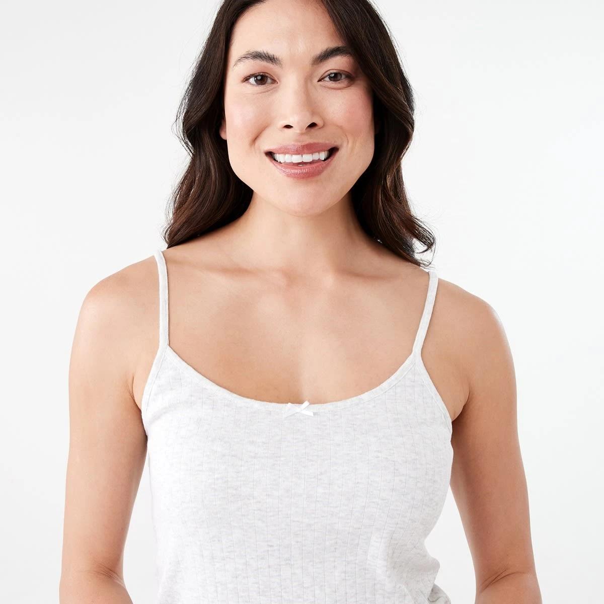4 Rib Sleep Cami WHITE MARLE, 4 of 7
