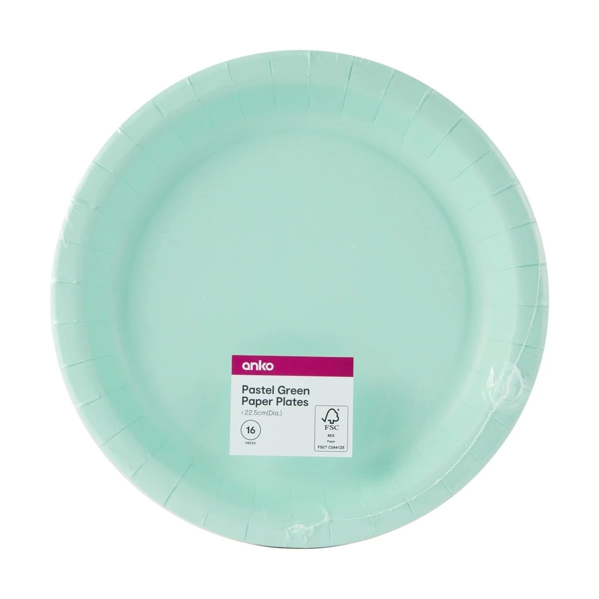 4 16 Piece Pastel Green Paper Plates, 4 of 4