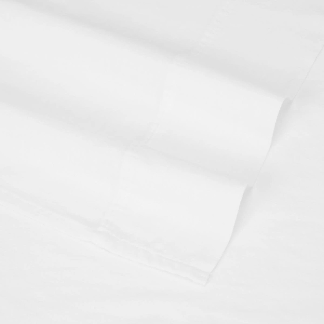 4 Cotton Linen Sheet Set - Queen Bed, White, 4 of 7