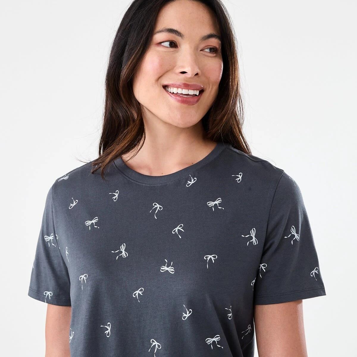 4 Short Sleeve Printed T-shirt BOWS LEAD GREY, 4 of 5
