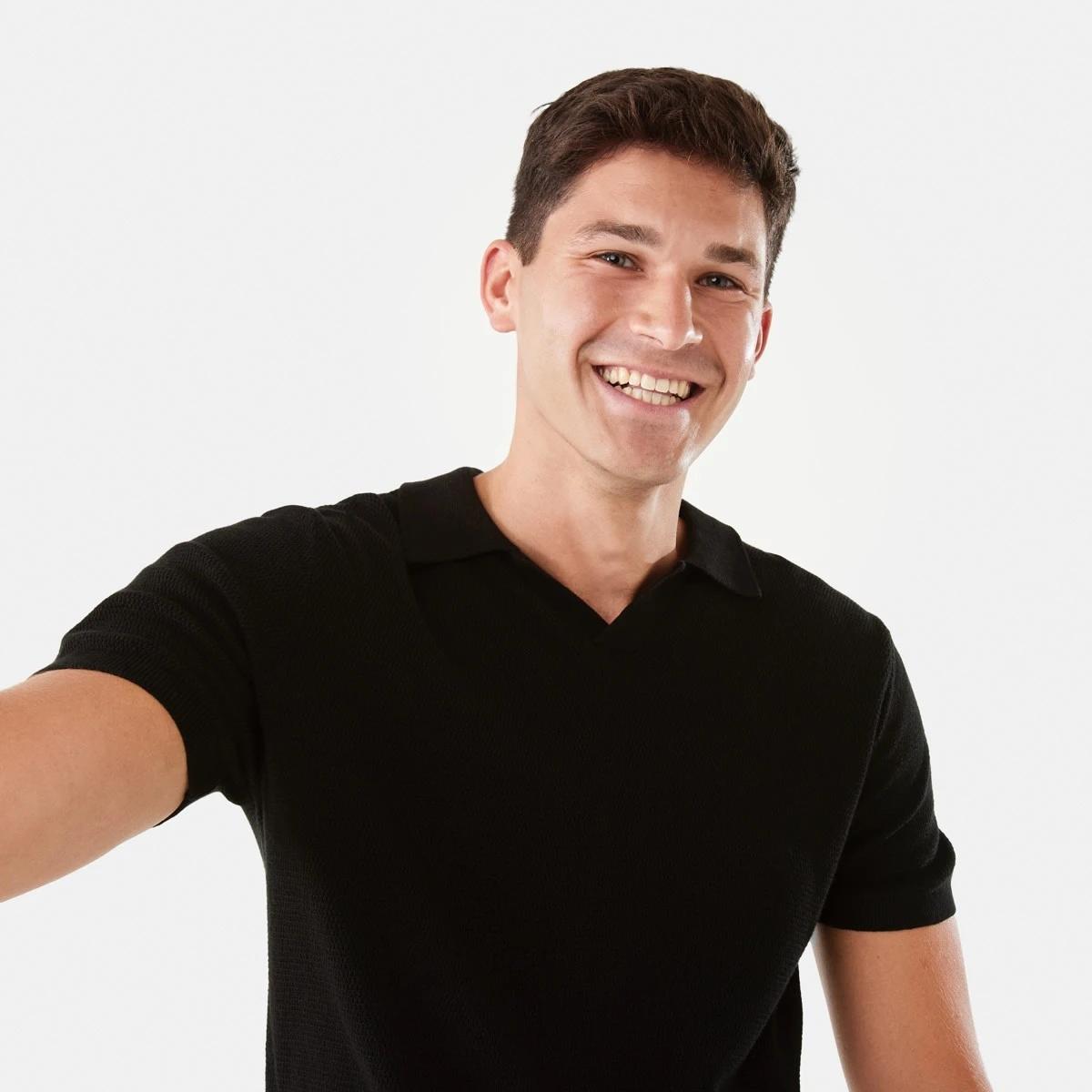 5 Knit Polo Shirt Black, 5 of 6