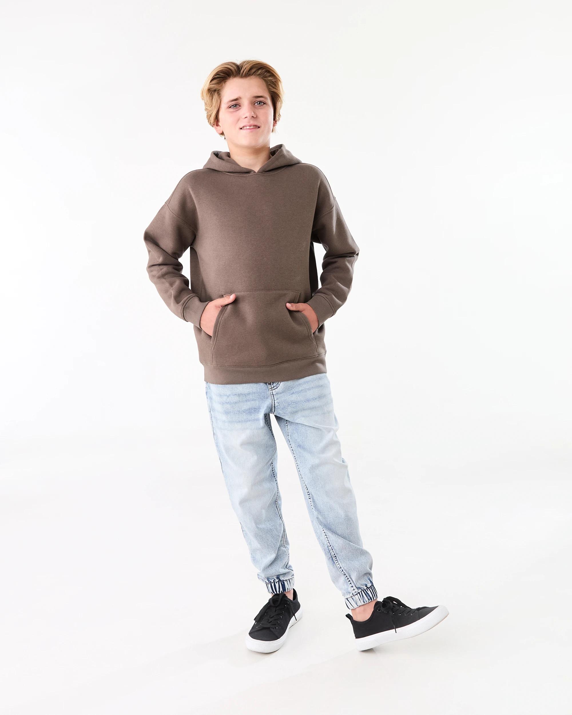 6 Oversized Plain Hoodie Mlky Brwn, 6 of 6