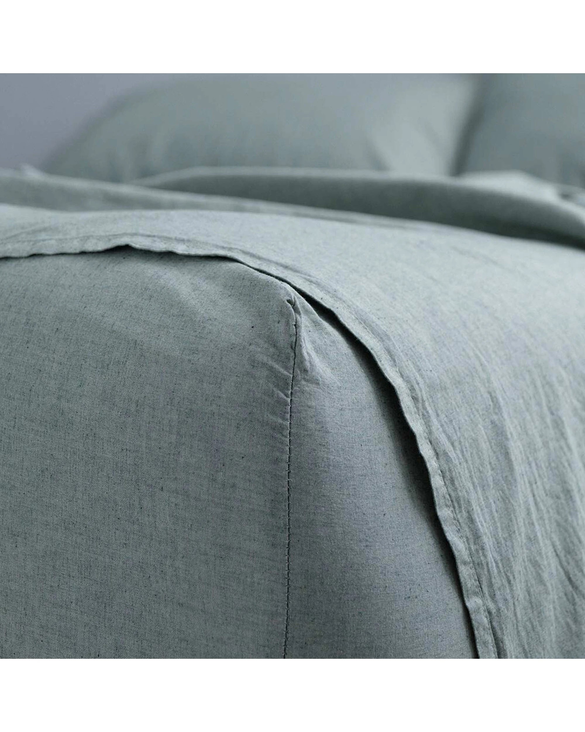 3 Canningvale Vintage Softwash Cotton Fitted Sheet Set Home Bedding - King Bed - Green, 3 of 3