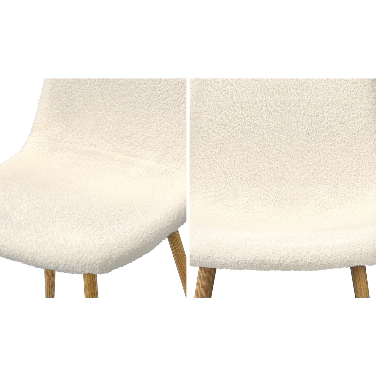 5 Oikiture 4x Dining Chairs Kitchen Accent Chair Lounge Sherpa - Multi, 5 of 9