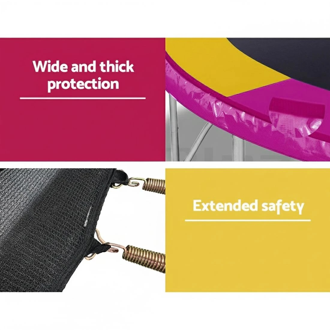 4 Everfit 16FT Trampoline for Kids w/ Ladder Enclosure Safety Net Rebounder - Grey, 4 of 7