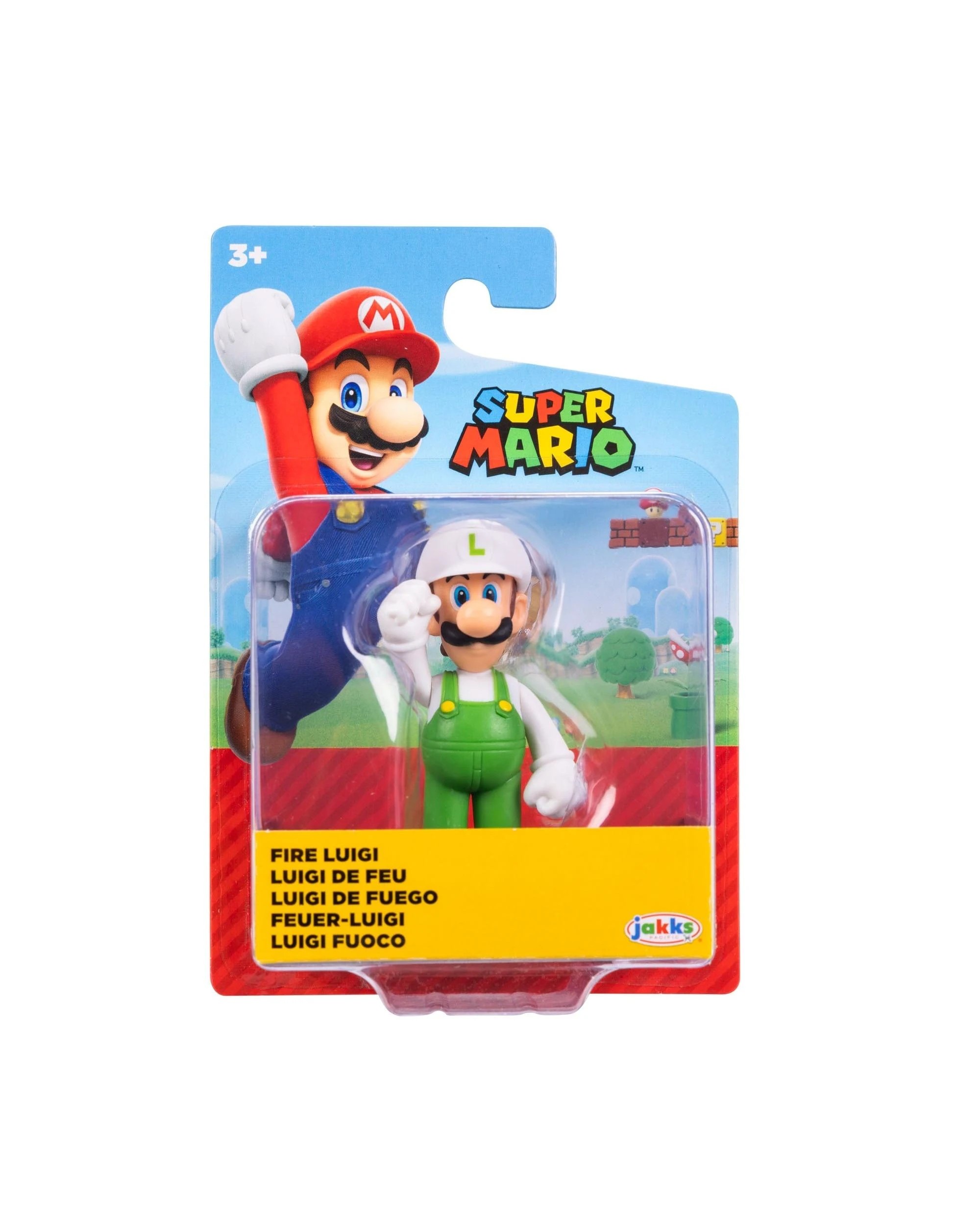 1 Super Mario 2.5 inch Fire Luigi Figure, 1 of 8