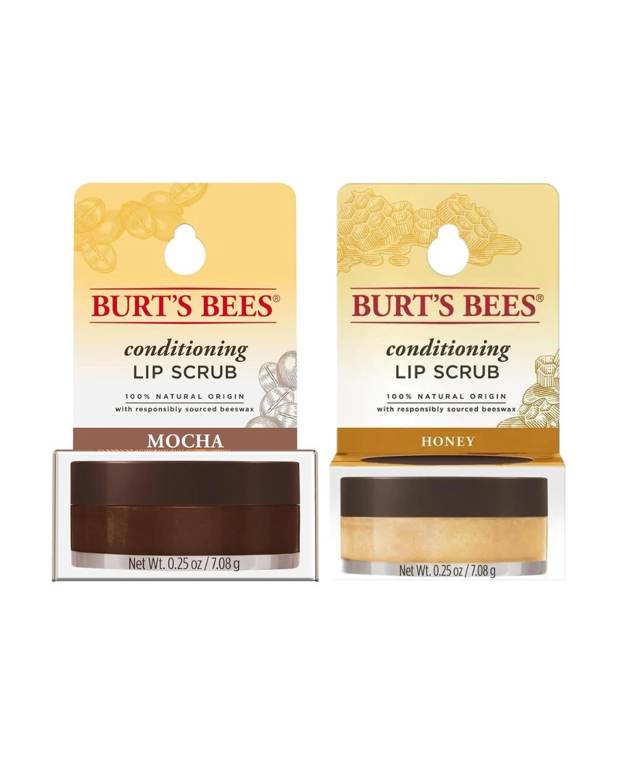 1 Burt's Bees Conditioning Lip Scrub Honey & Mocha Duo 2x7.08g, 1 of 7