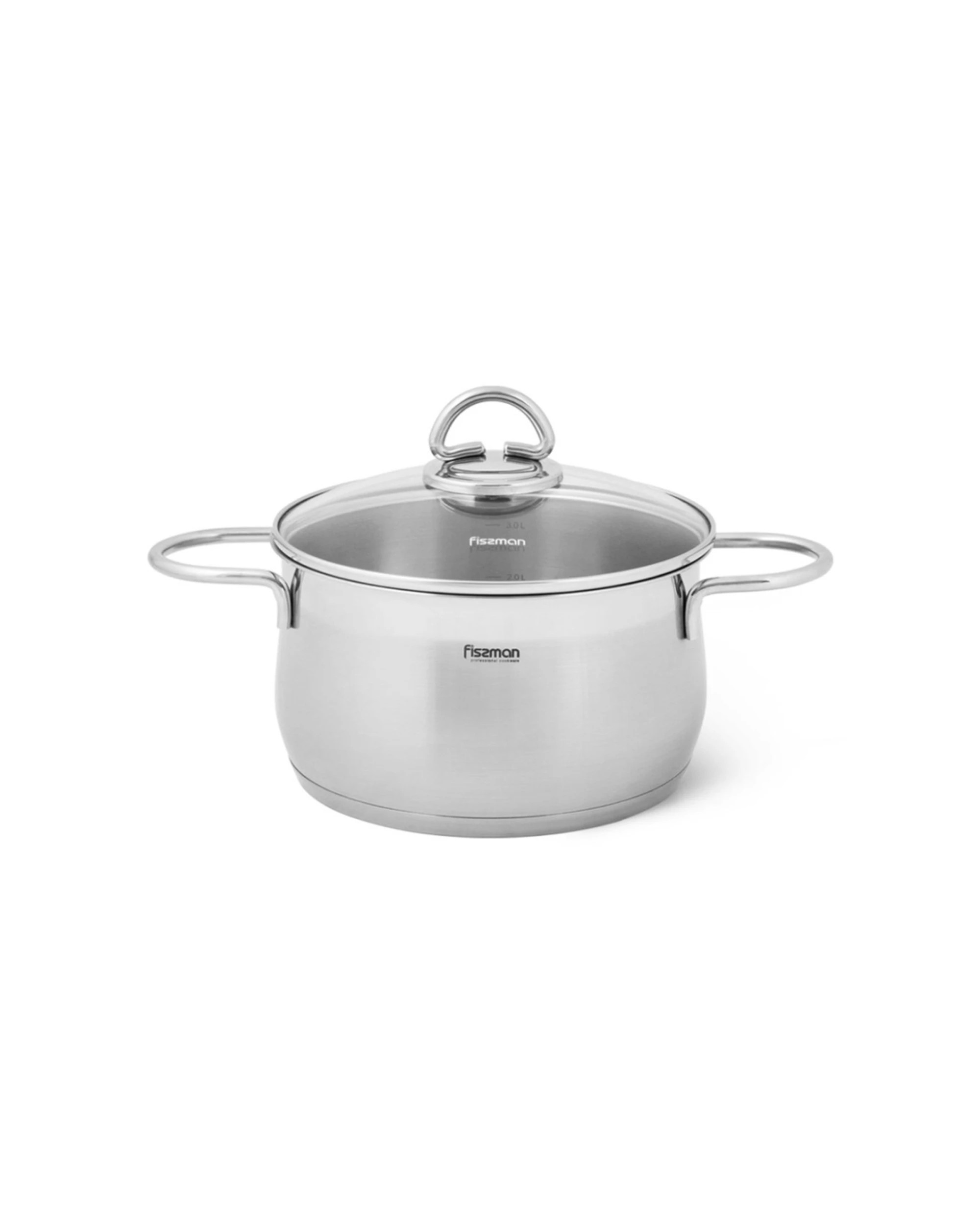 1 Fissman Stockpot Monica Series Stainless Steel With Glass Lid 6.1L - Silver, 1 of 1