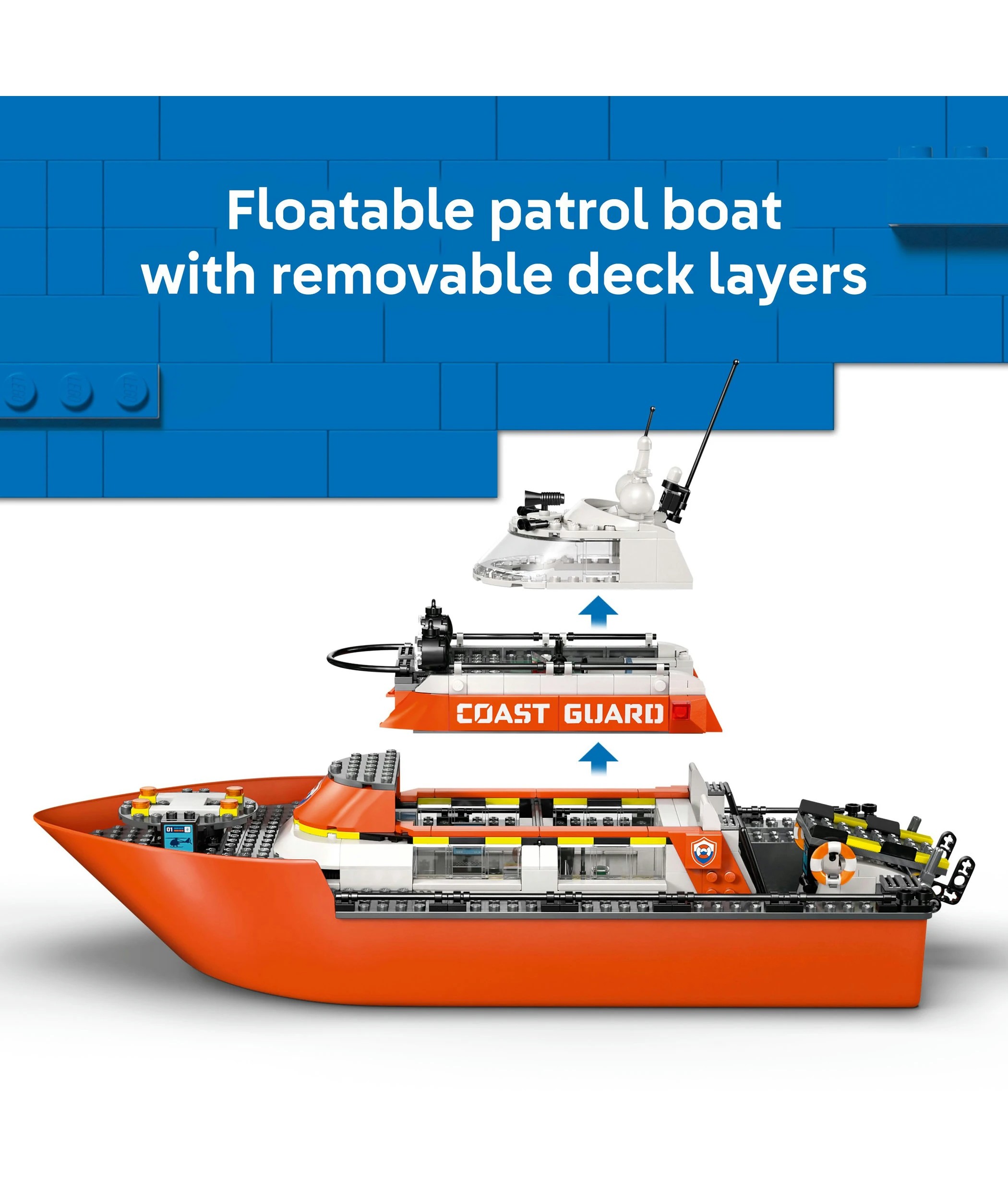 4 LEGO City Coast Guard Rescue Boat & Helicopter 60504, 4 of 10