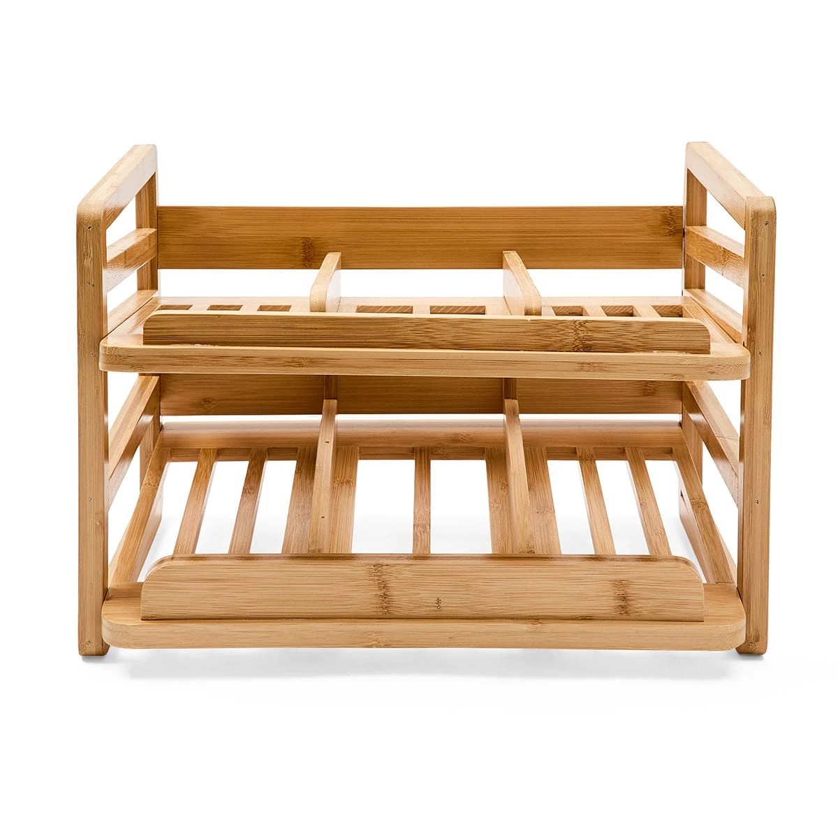 4 Bamboo 2 Tier Can Storage Shelf, 4 of 8