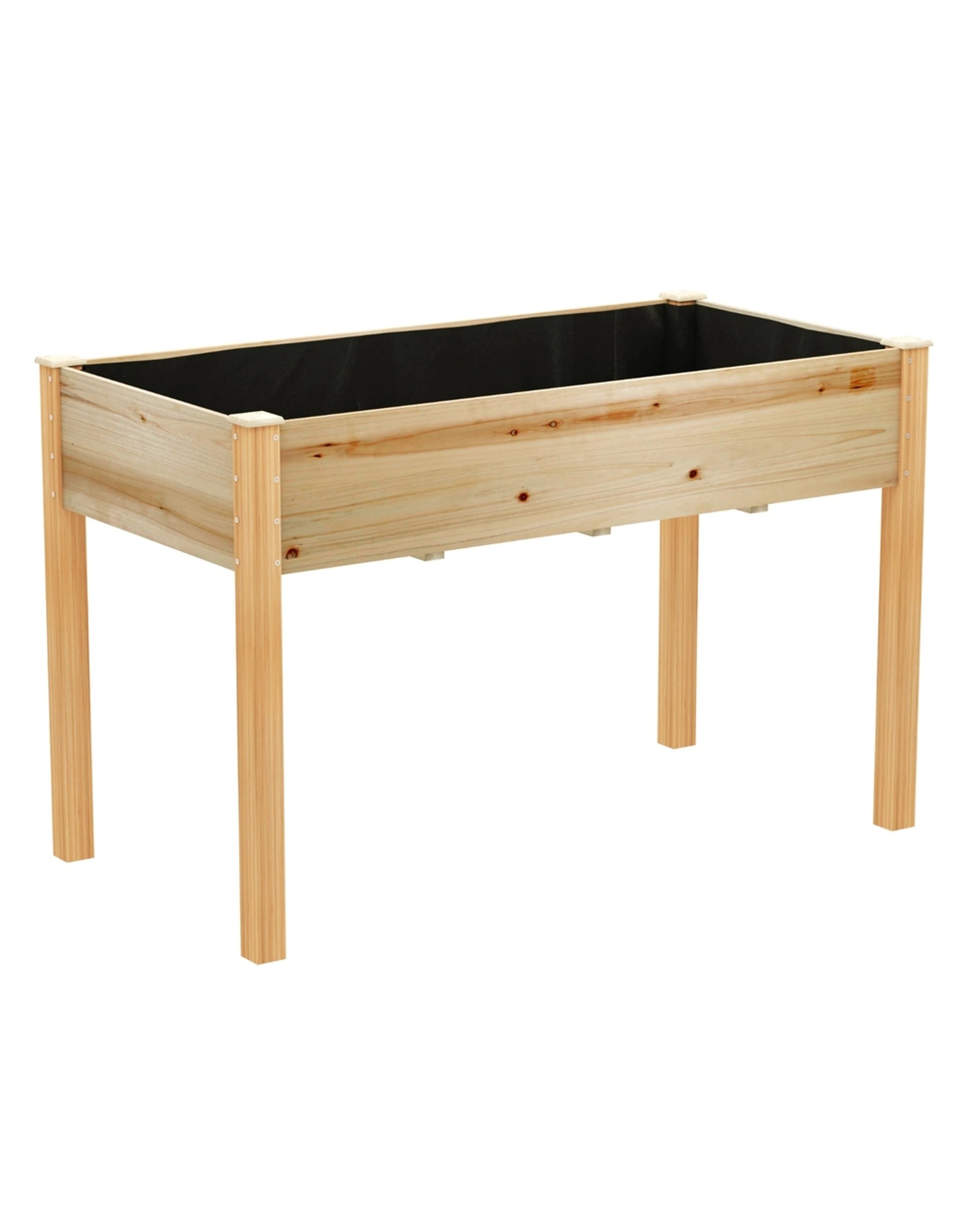 1 Green Fingers Garden Bed Elevated 120x60x80cm Wooden Planter Box Raised Container - Natural, 1 of 6