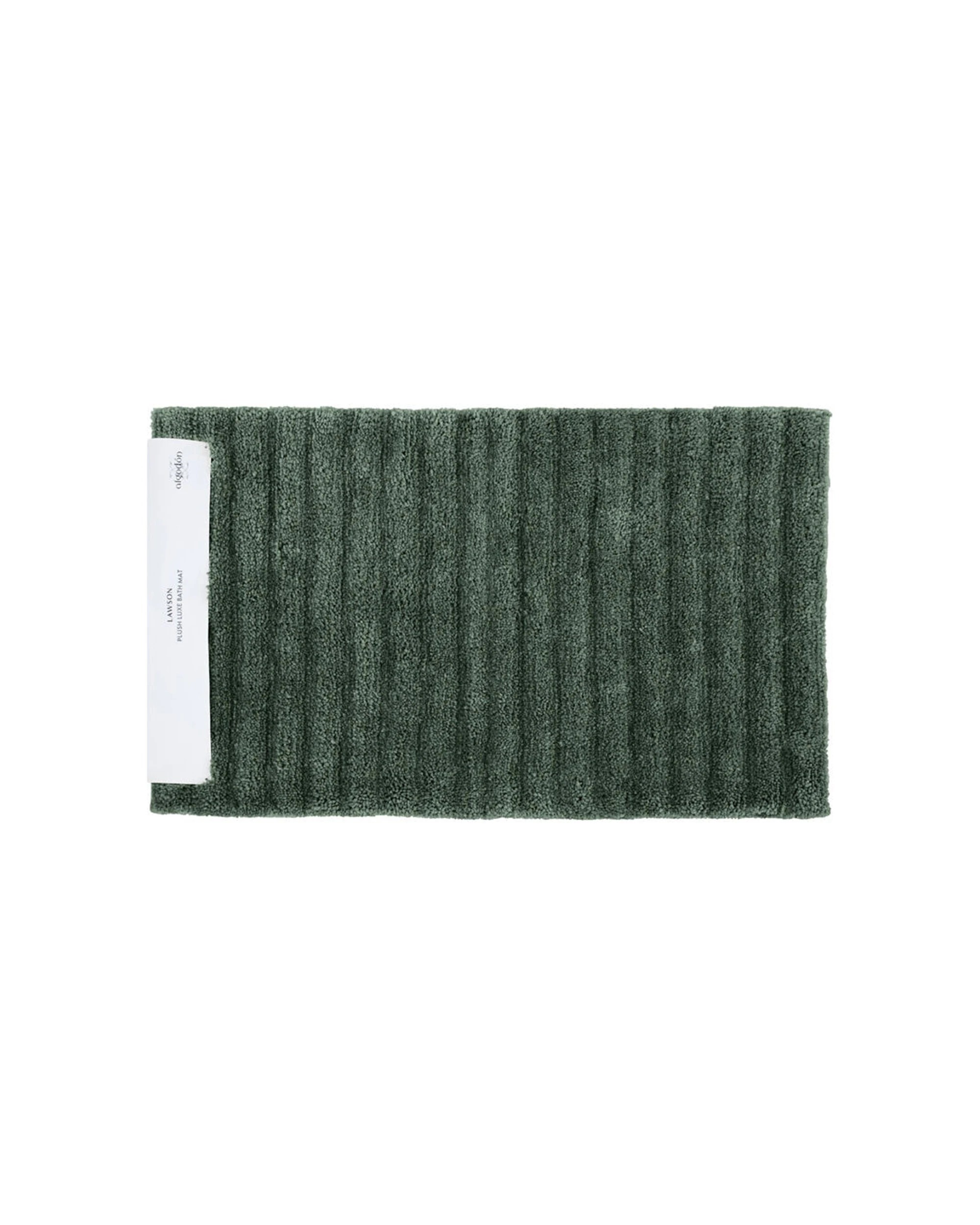 1 Algodon Lawson Plush Bath Runner Non-slip Mat 50x80cm - Green, 1 of 3
