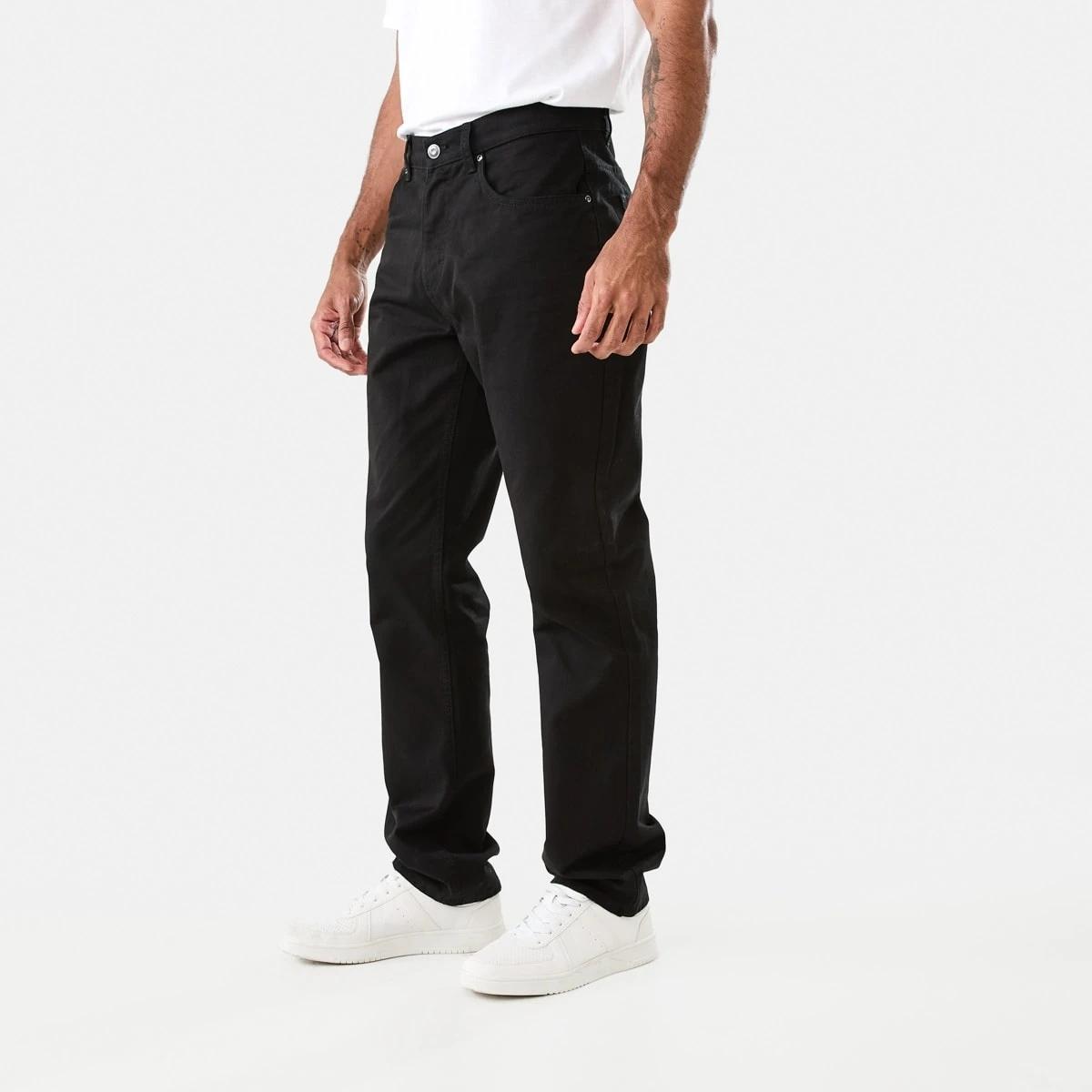 2 Regular Straight Coloured Jeans SOLID BLACK, 2 of 6