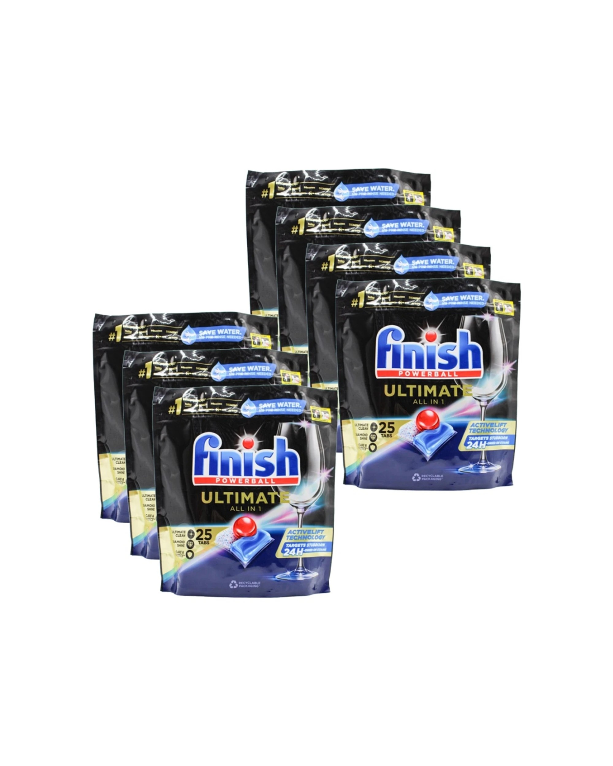 1 Finish Powerball Dishwashing Tablets Ultimate All In 1 No Pre-Rinse 175pc, 1 of 3