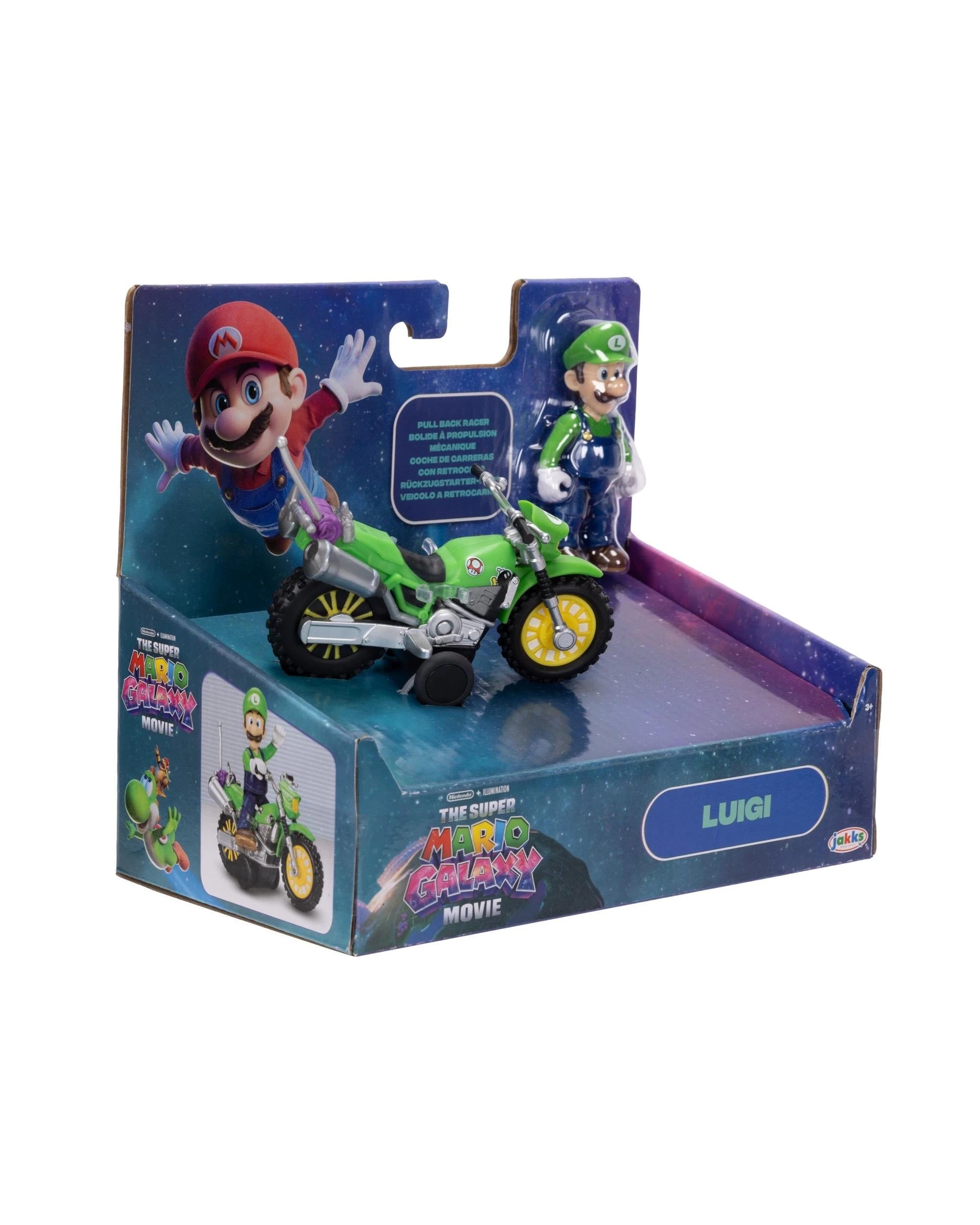 3 The Super Mario Galaxy Movie Pull Back Racer Luigi Figure, 3 of 10