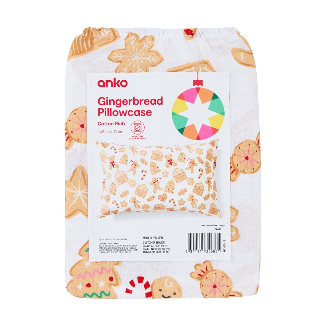 5 Gingerbread Cotton Rich Pillowcase, 5 of 5