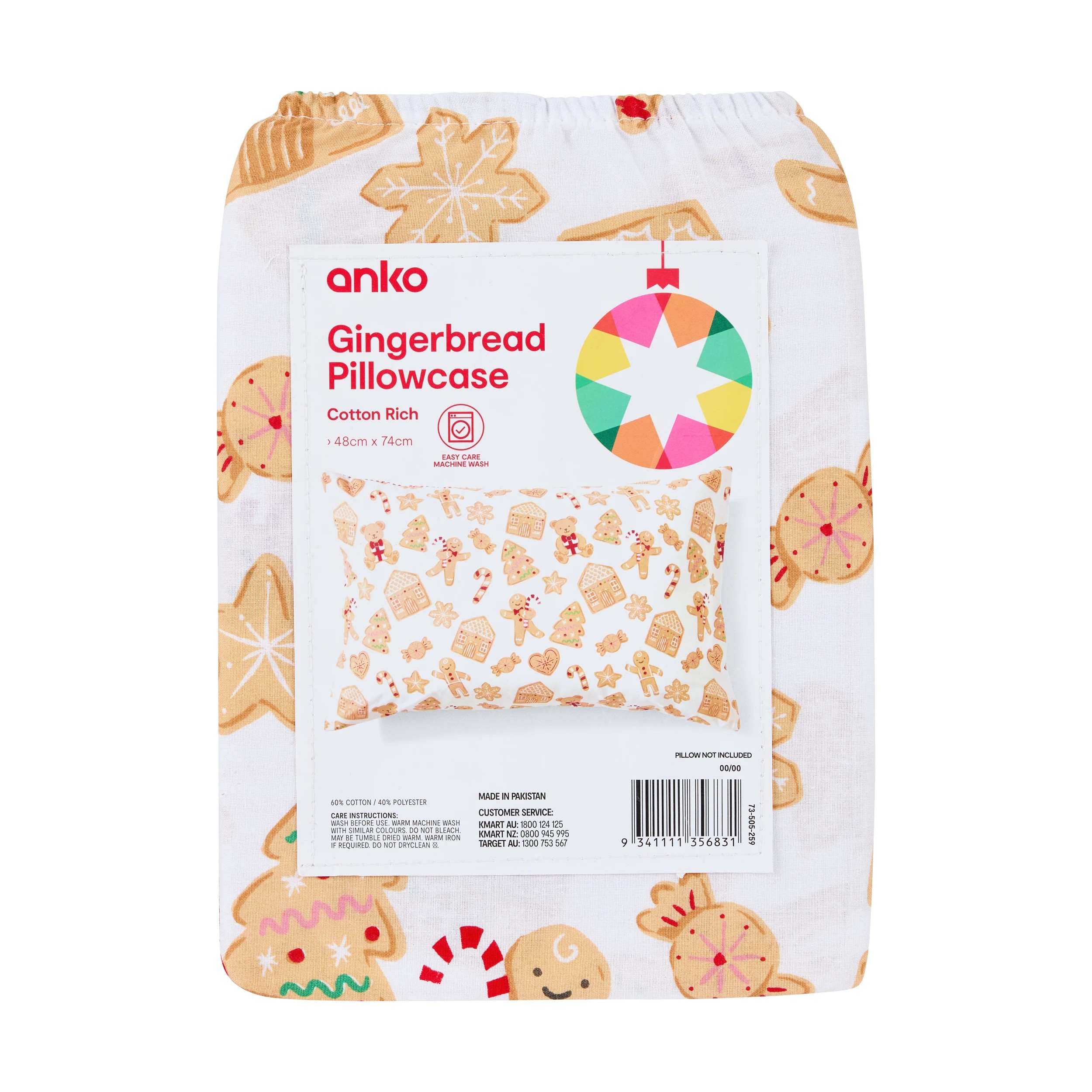 5 Gingerbread Cotton Rich Pillowcase, 5 of 5