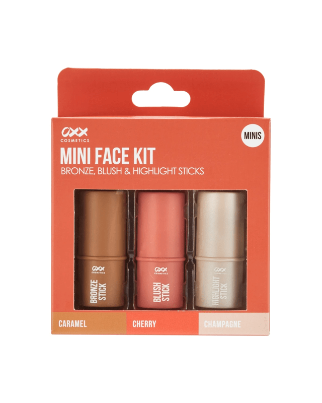 OXX Cosmetics 3 Piece Mini Face Kit - Caramel, Cherry and Champ