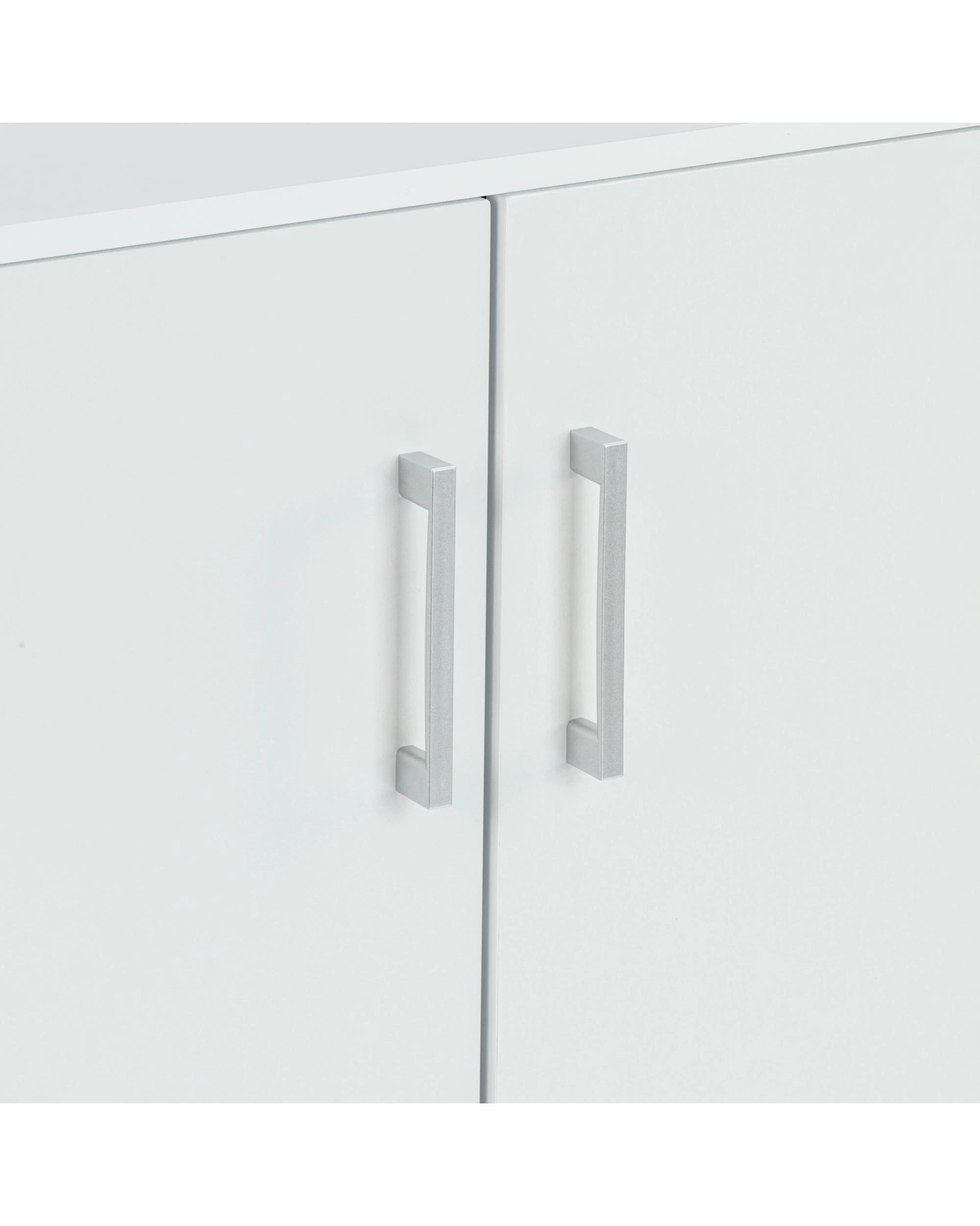 9 Kodu Pantry Cupboard General Storage Cabinet 2 Door 2 Tier Shelf Multipurpose - White, 9 of 10