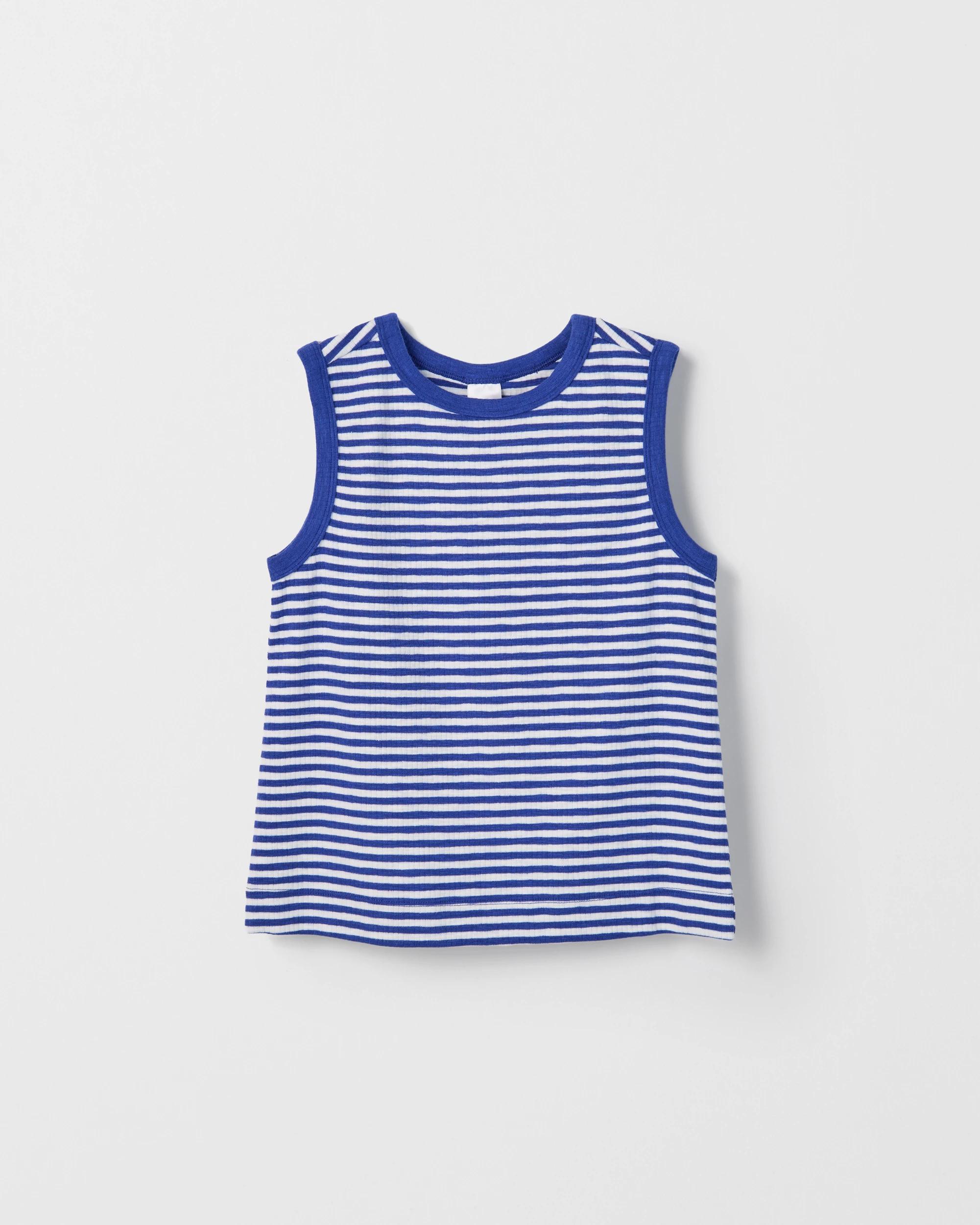 5 Target Kids Essential Sleeveless Relaxed Rib Tank Top STRIPE BLUE, 5 of 6