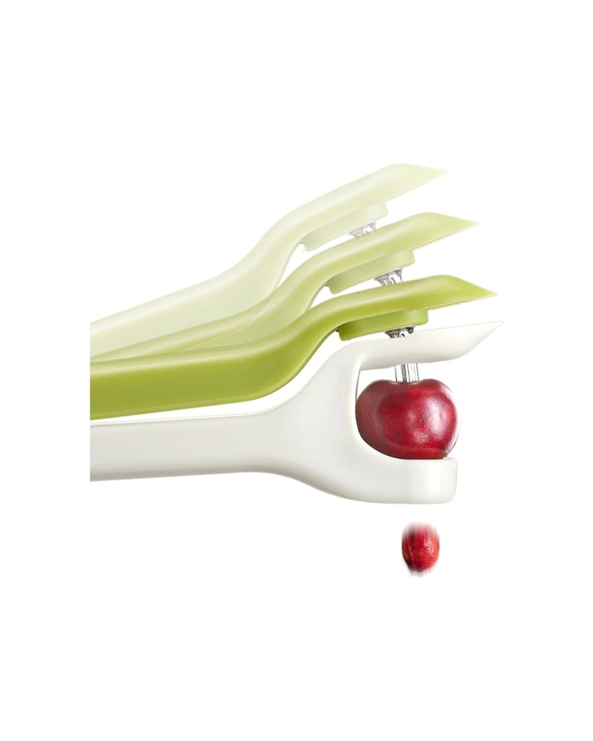 2 Joseph Joseph Tweezy 2-in-1 Pitter and Huller Kitchen Utensil Safe Easy Use Stone - Green, 2 of 7