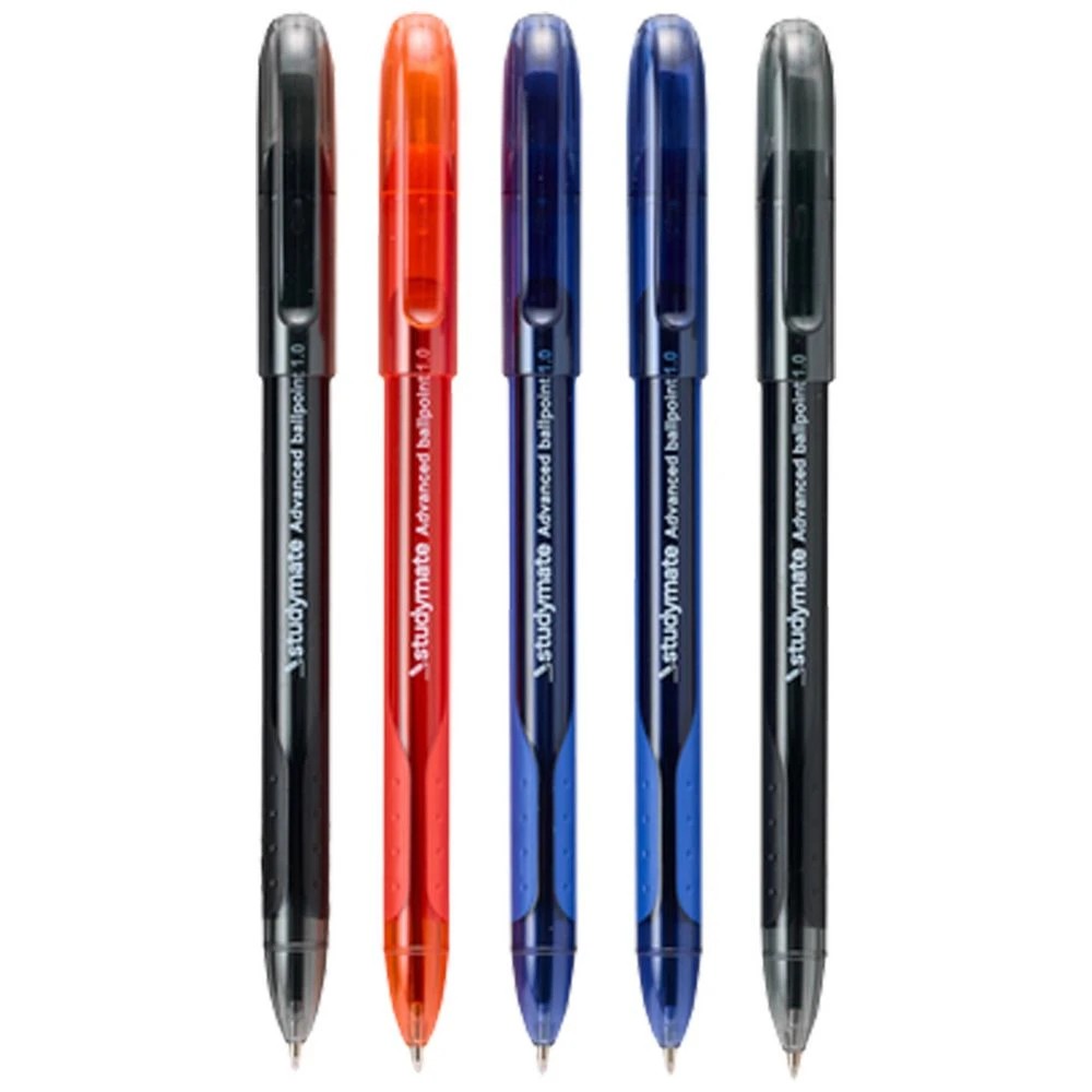 3 Studymate 1mm Semi-Gel Capped Ballpoint Pen Assorted 5 Pack, 3 of 7