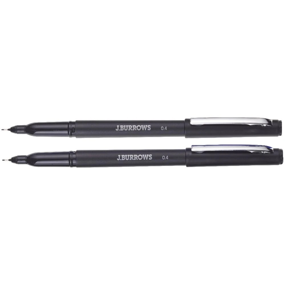 2 J.Burrows Fineliners 0.4mm Black 2 Pack, 2 of 2