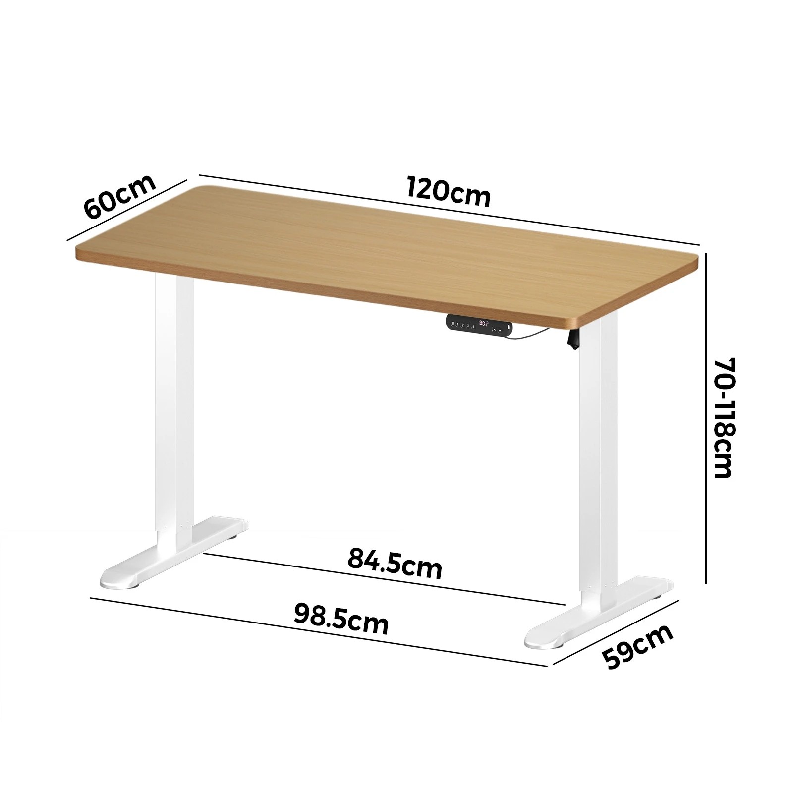 4 Oikiture 120cm Electric Standing Desk Single Motor Height Adjustable Sit Stand Table
 - Multi, 4 of 4