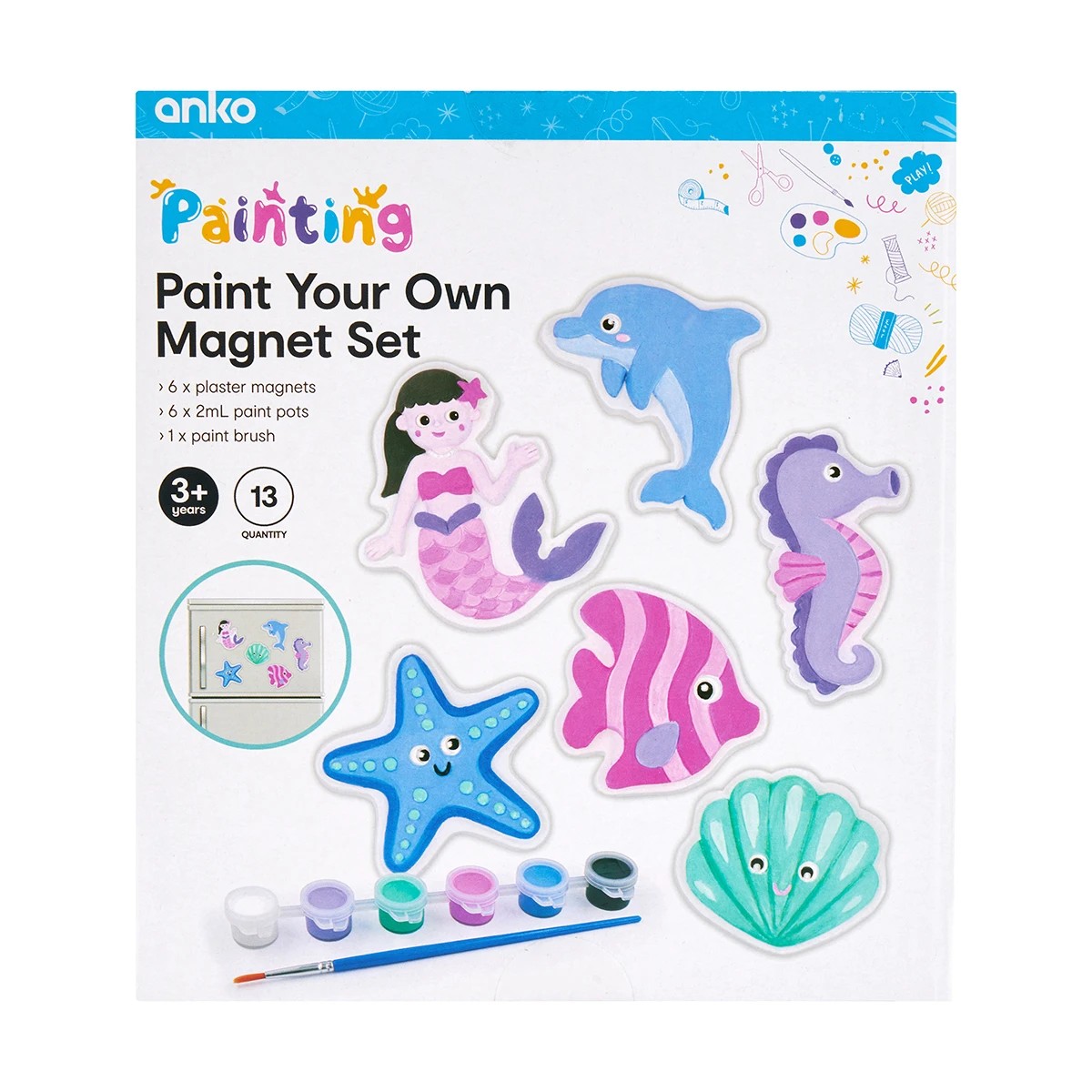 10 13 Piece Paint Your Own Magnet Set, 10 of 10