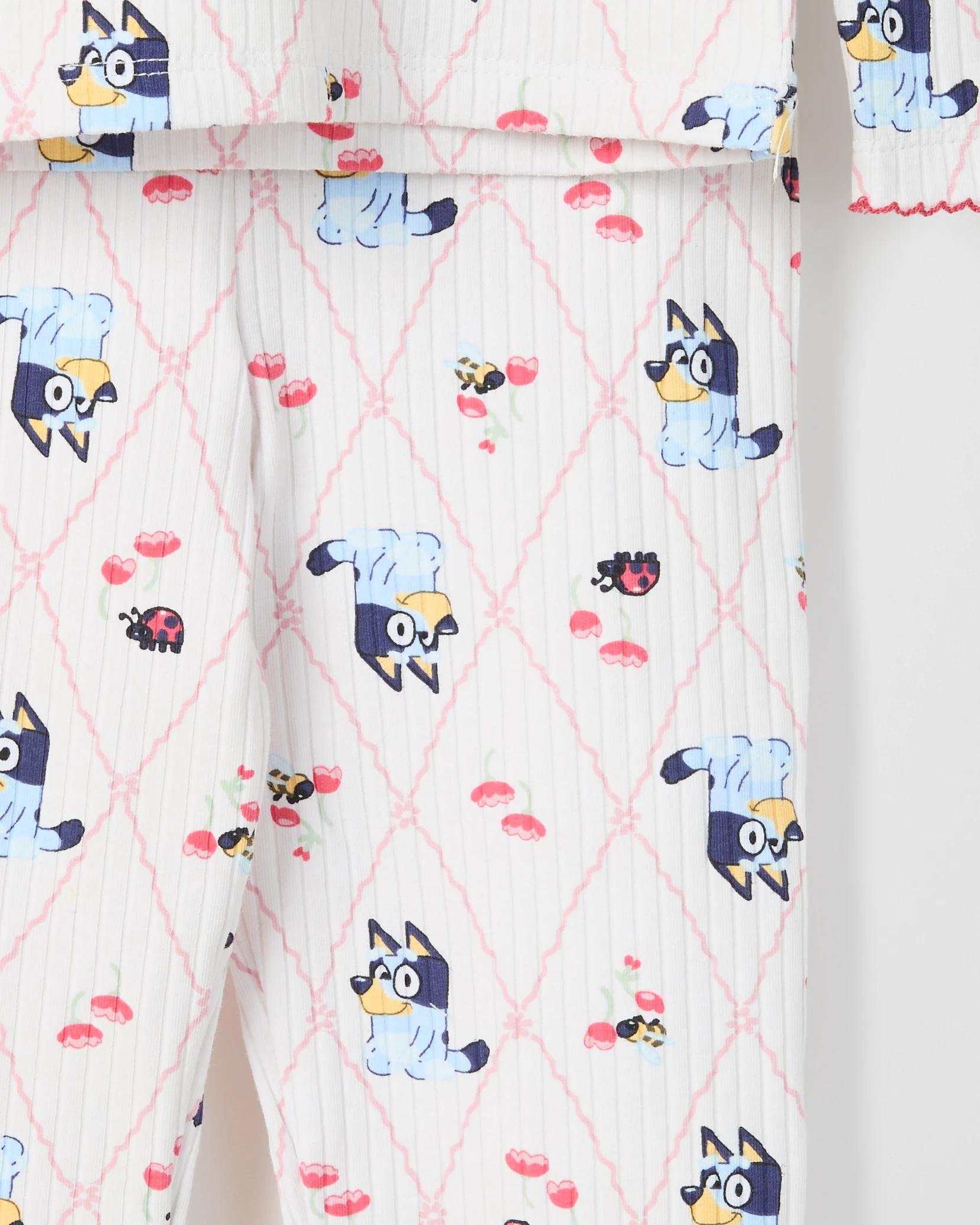 5 Bluey Younger Girls Elevated Knit Pyjama Set BLUEY, 5 of 7