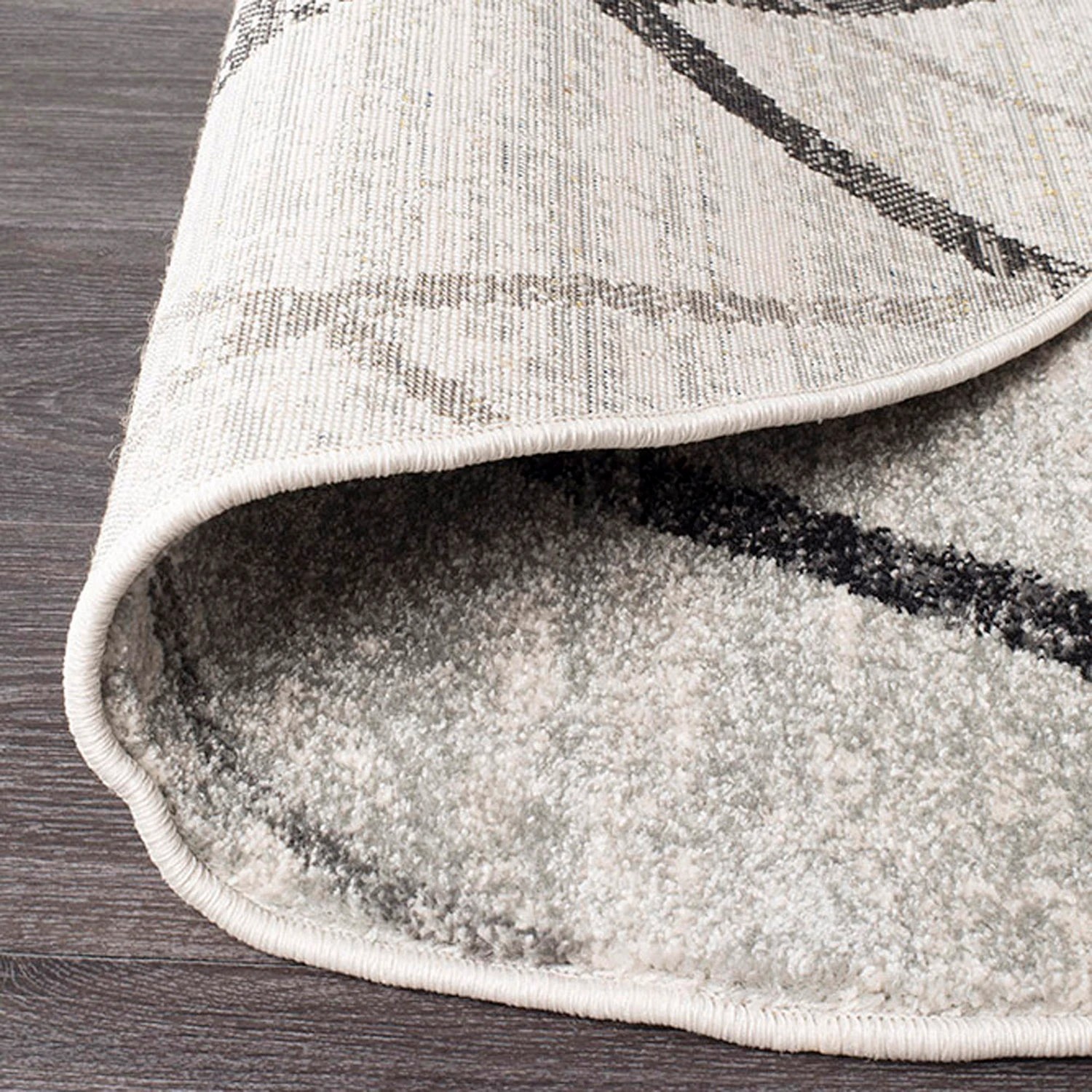 4 Common Ground Rugs Bluebay 452 240x240cm - Large Round Power Loomed Pet Friendly Rug - Silver, 4 of 5