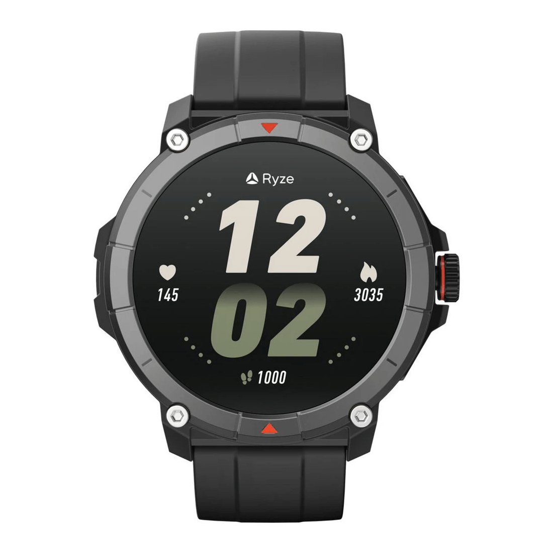 3 Ryze Trek GPS Smart Watch Green and Black, 3 of 4