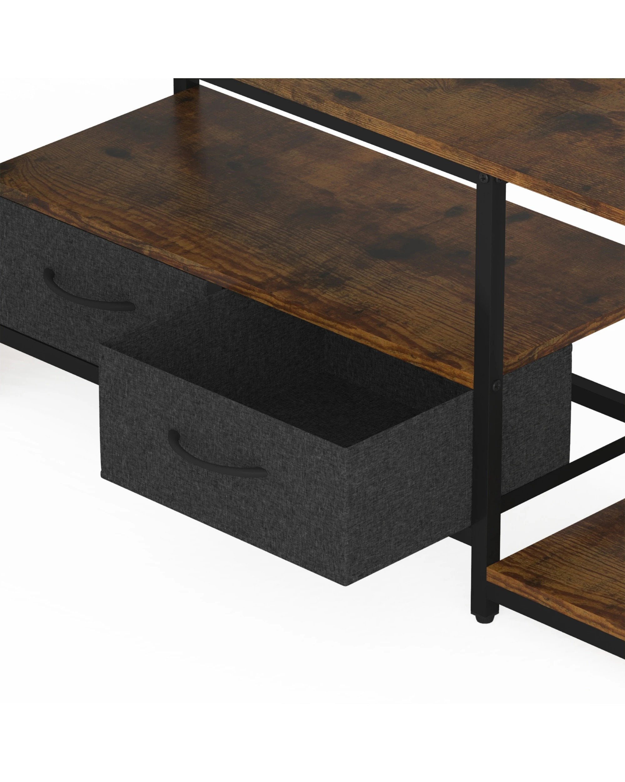 6 Advwin TV Cabinet 160cm Entertainment Unit Stand w/ Shelf & Drawers Media Console, 6 of 8