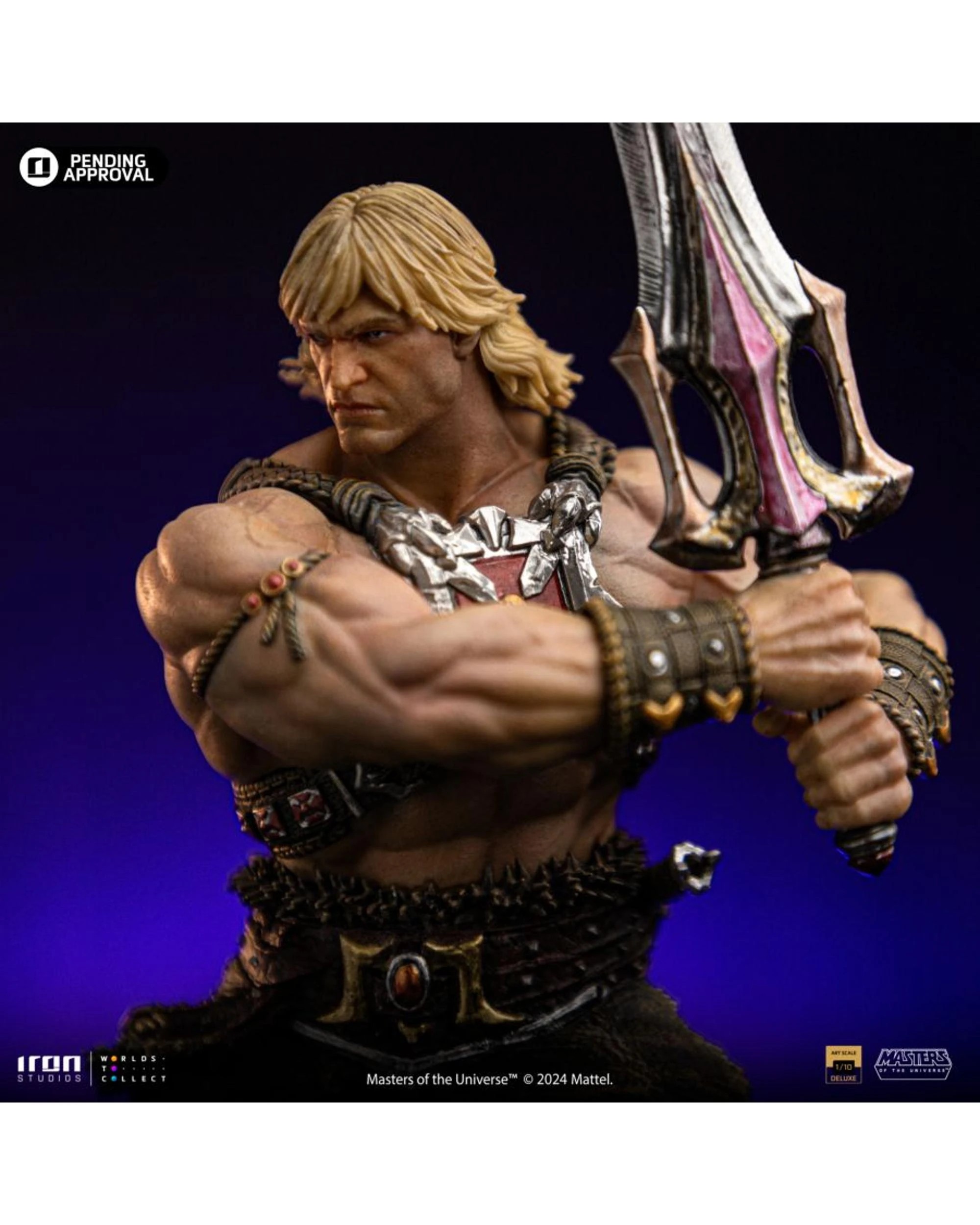 6 Iron Studios Masters of the Universe He-Man Unleashed Deluxe 1:10 Scale Statue, 6 of 10
