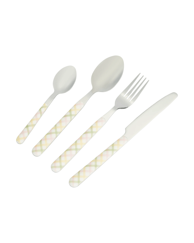 16 Piece Multi Check Cutlery