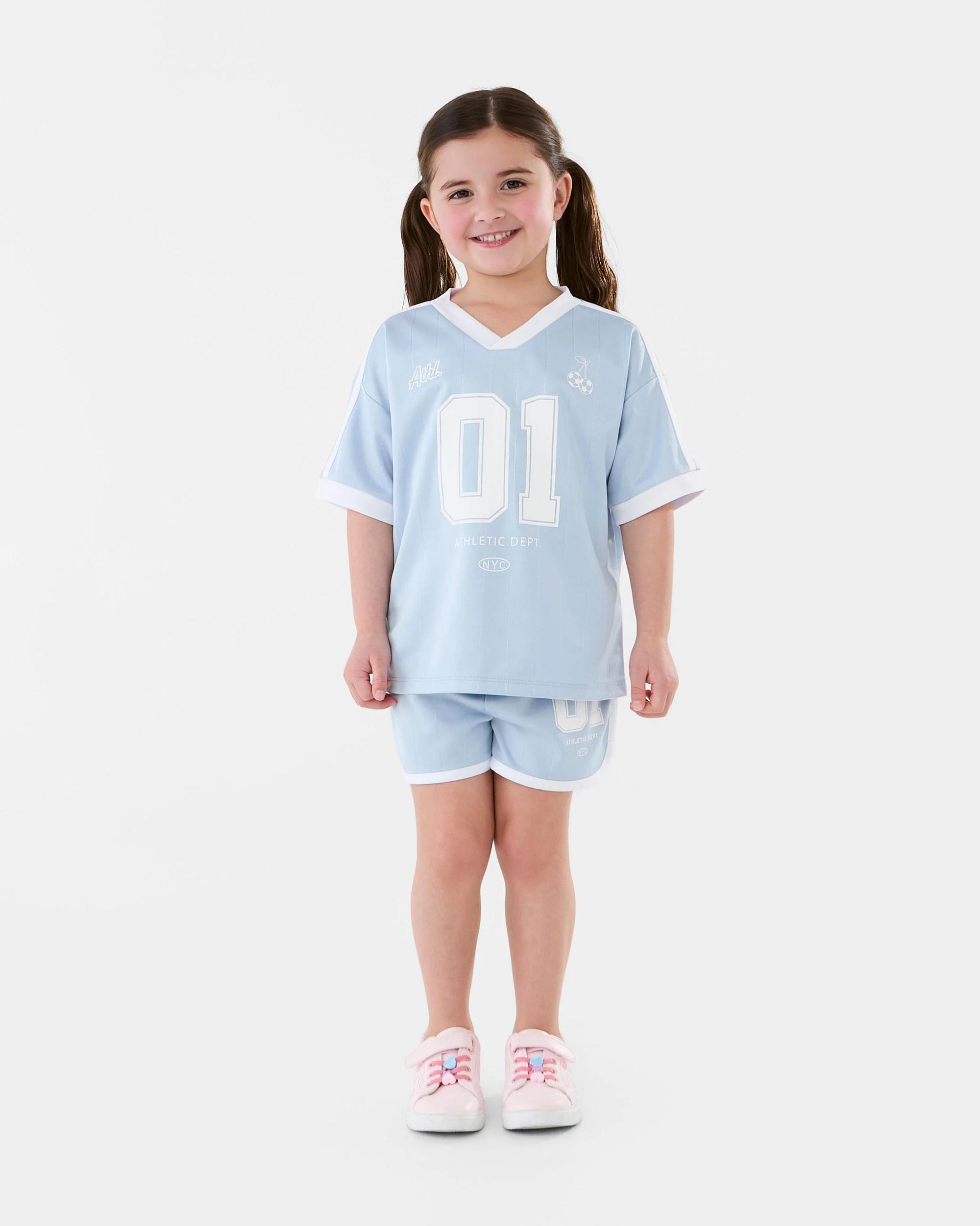 7 Short Sleeve Oversized Sporty T-shirt Blue 01, 7 of 8