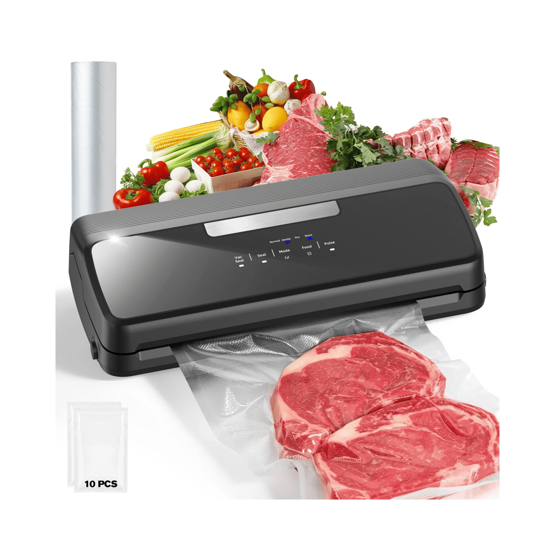 1 Advwin Vacuum Sealer Machine For Food Storage, Dual Pump Food Vacuum Sealer With Built-in Cutter, 1 of 8