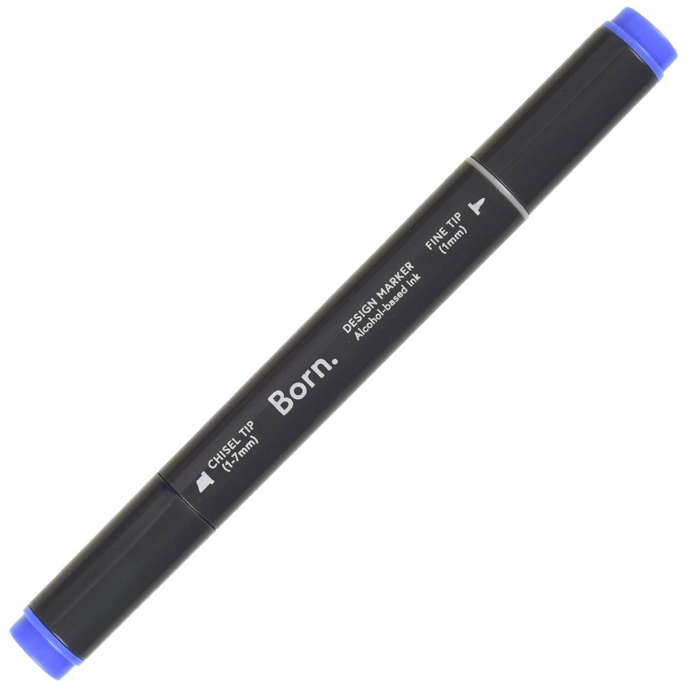 4 Born Professional Dual-Tip Artist Marker Stratosphe Blue B768, 4 of 4
