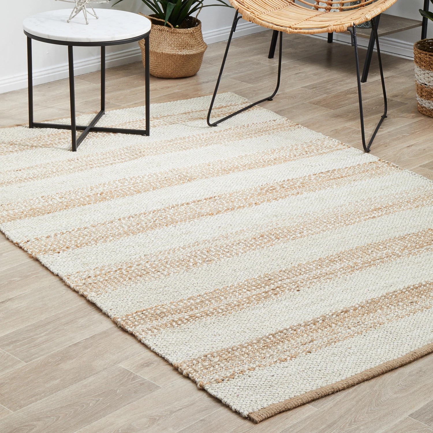 3 Common Ground Rugs Noosa 555 320x230cm - Extra Large Hand Braided Jute Floor Rug - Natural, 3 of 7