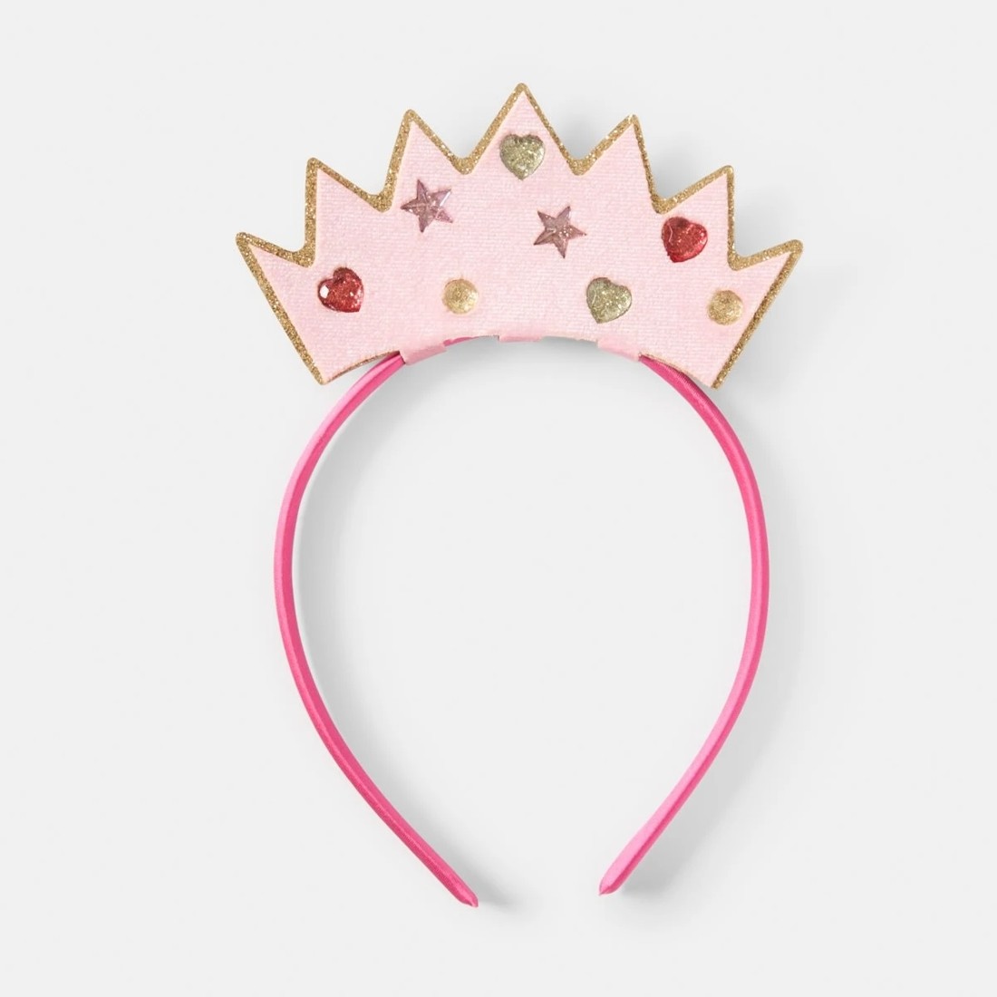 1 Crown Headband - Pink, Red and Gold Tone, 1 of 4