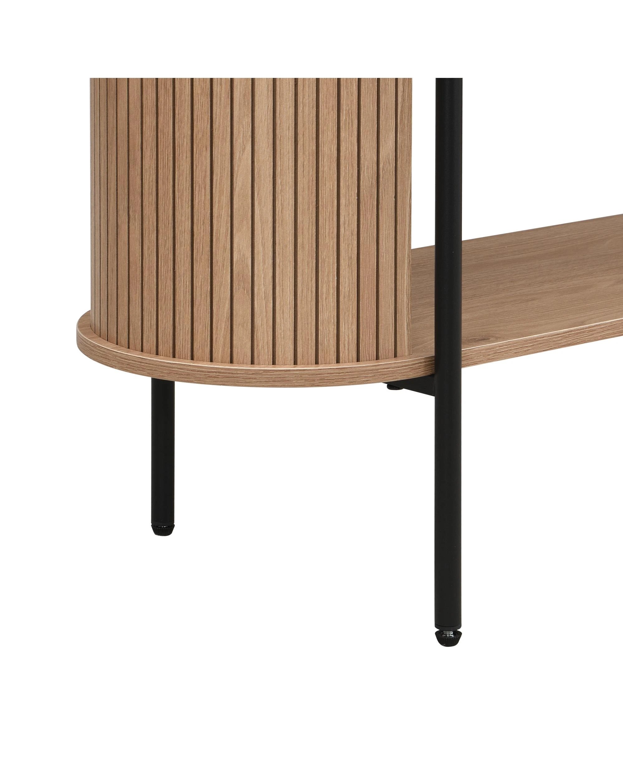 8 Kodu Console Storage 2 Tier Oak - Black, 8 of 10