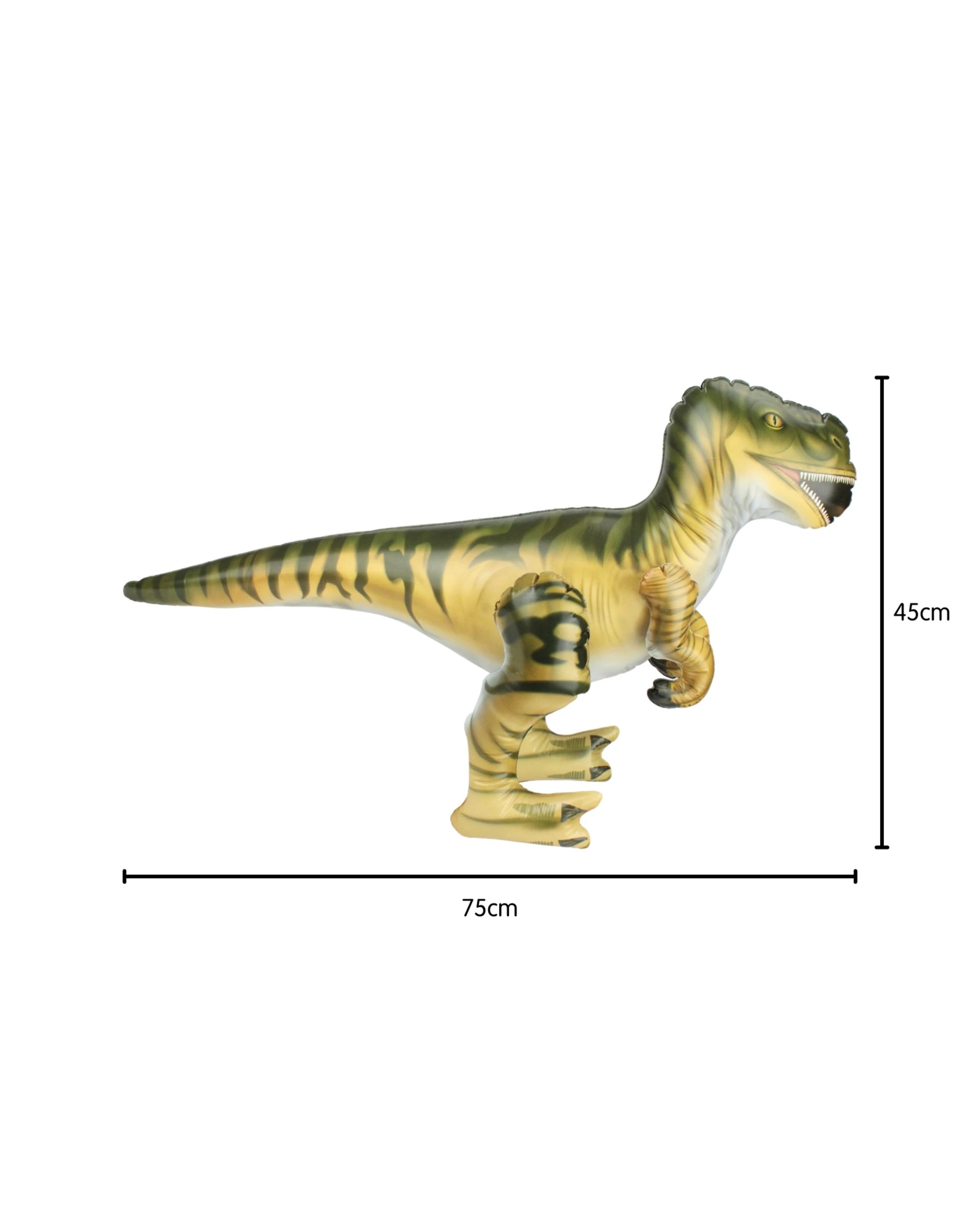2 Partyrama Inflatable Velociraptor Dinosaur - Beige, 2 of 3