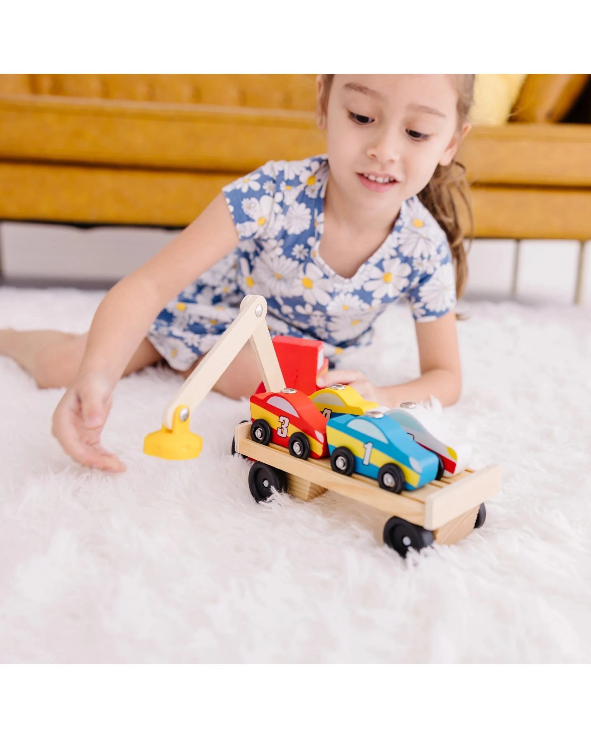 6 Melissa and Doug Magnetic Car Loader Playset, 6 of 8