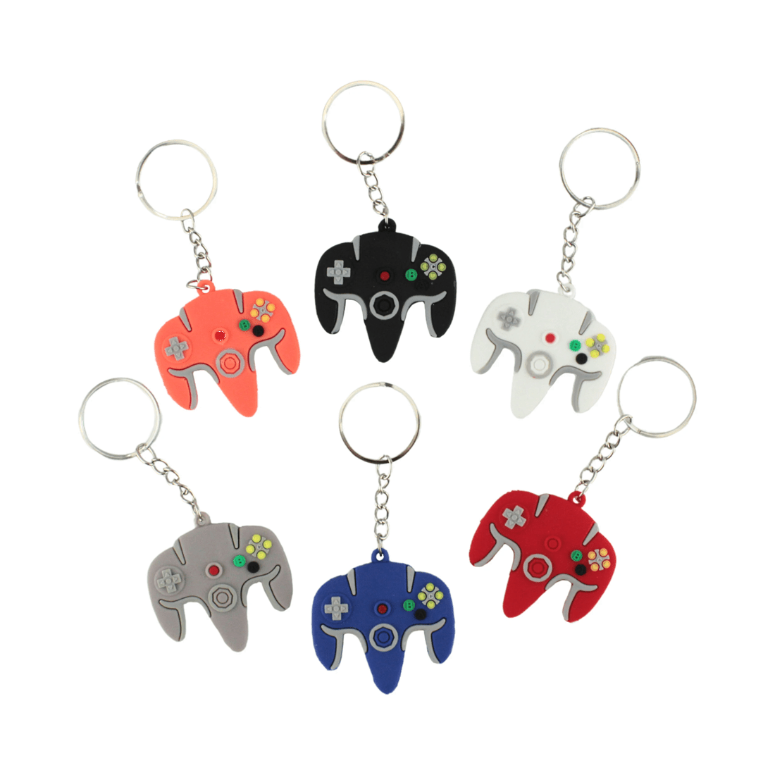 1 Partyrama Game Controller Keyrings Pack of 12, 1 of 2