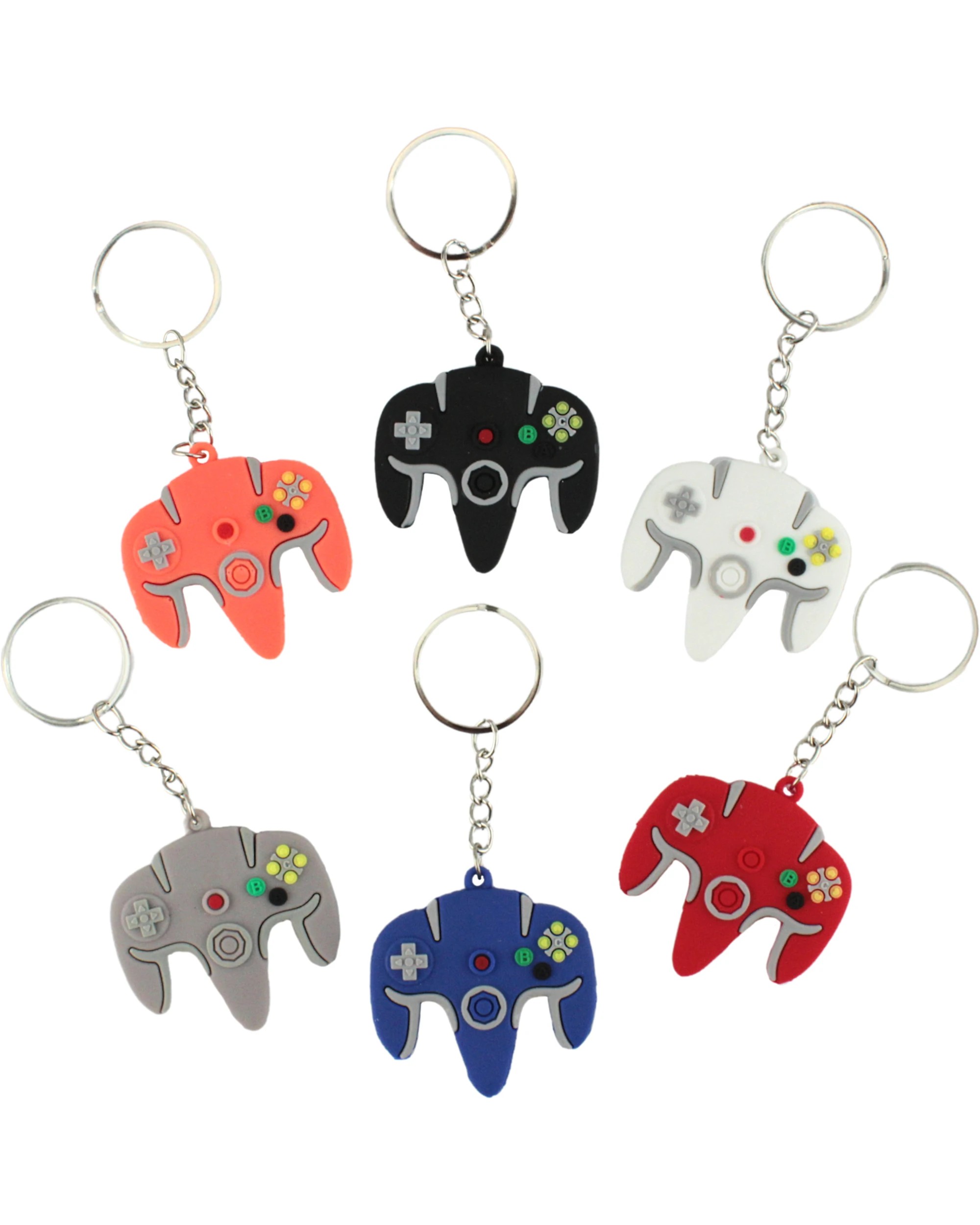 1 Partyrama Game Controller Keyrings Pack of 12, 1 of 2